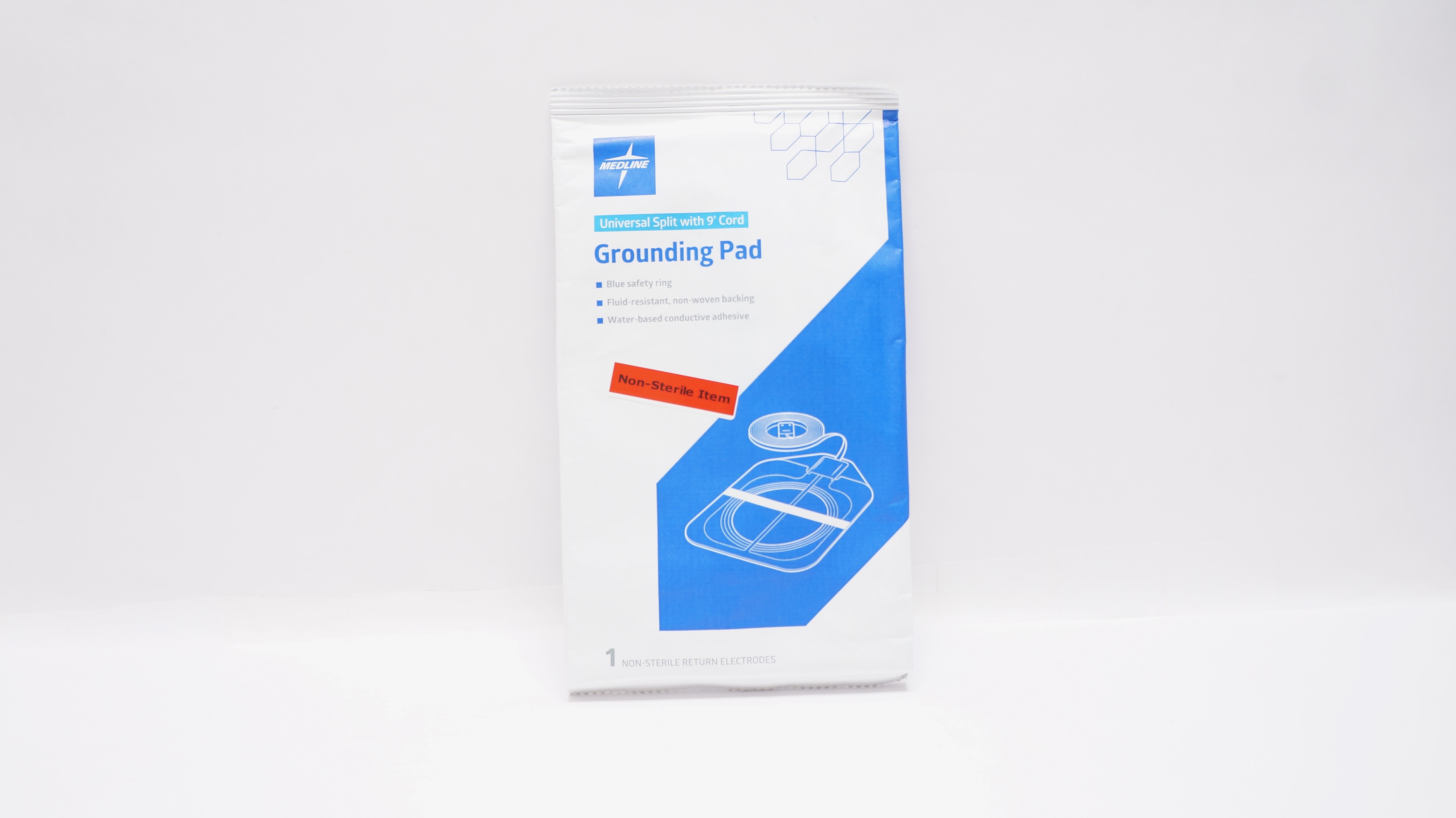 Medline PAD9165 Grounding Pad, Universal Split w/Cord 9inch