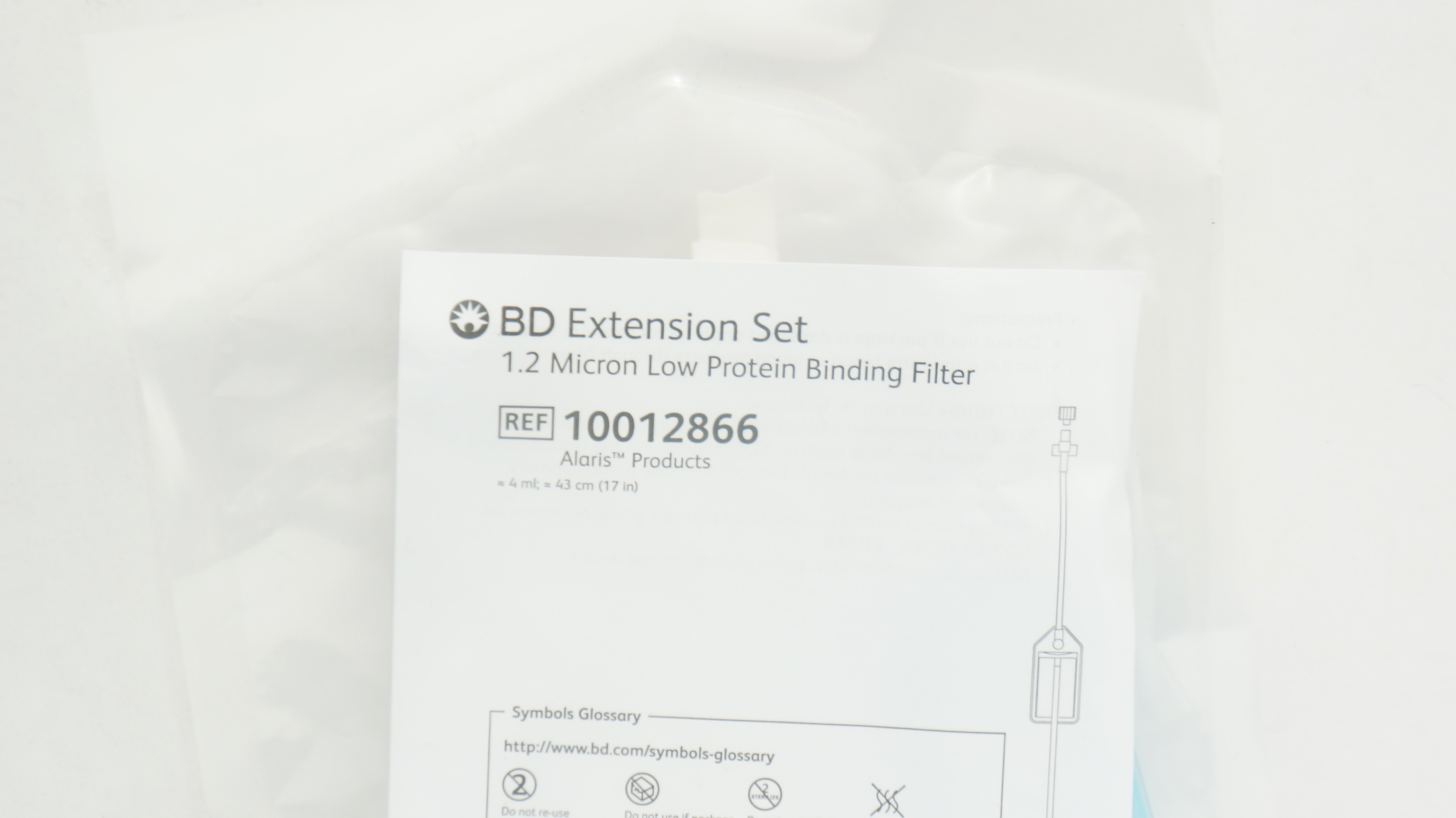 BD 10012866 Extension Set 1.2 Micron Low Protein Binding