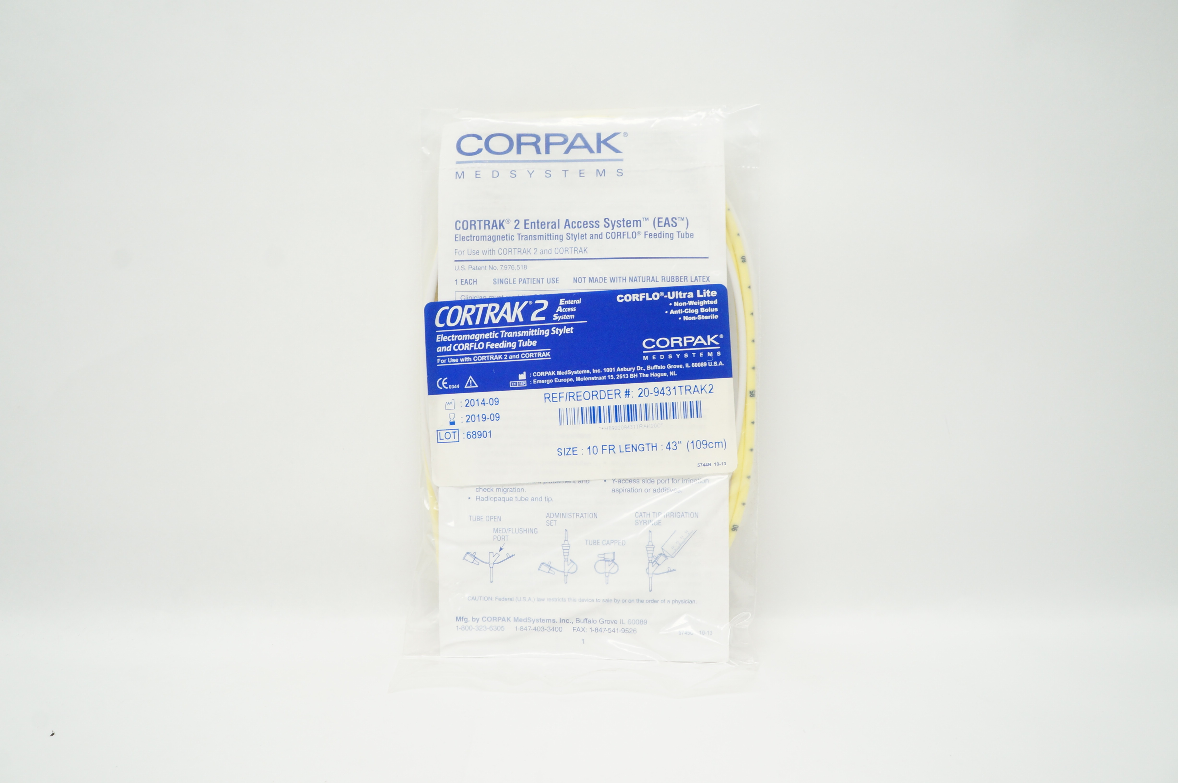 Corpak 20-9431TRAK2 CORTAK 2 Enteral Access System 10Fr. Length 43inch (x)