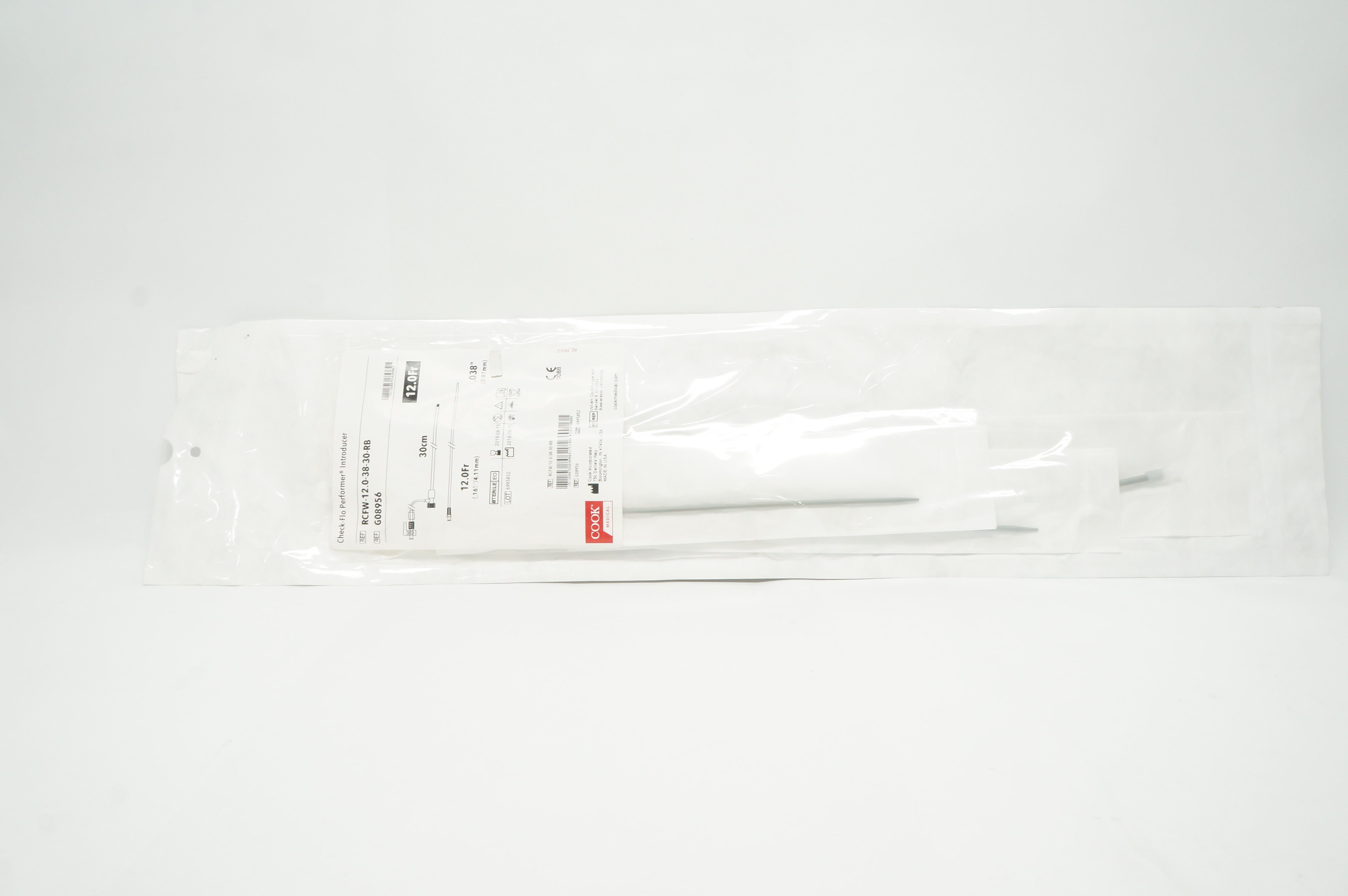 Cook Medical G08956 Check-Flo Performer Introducer 12.0 Fr. x 30cm x 0.038in. (x)