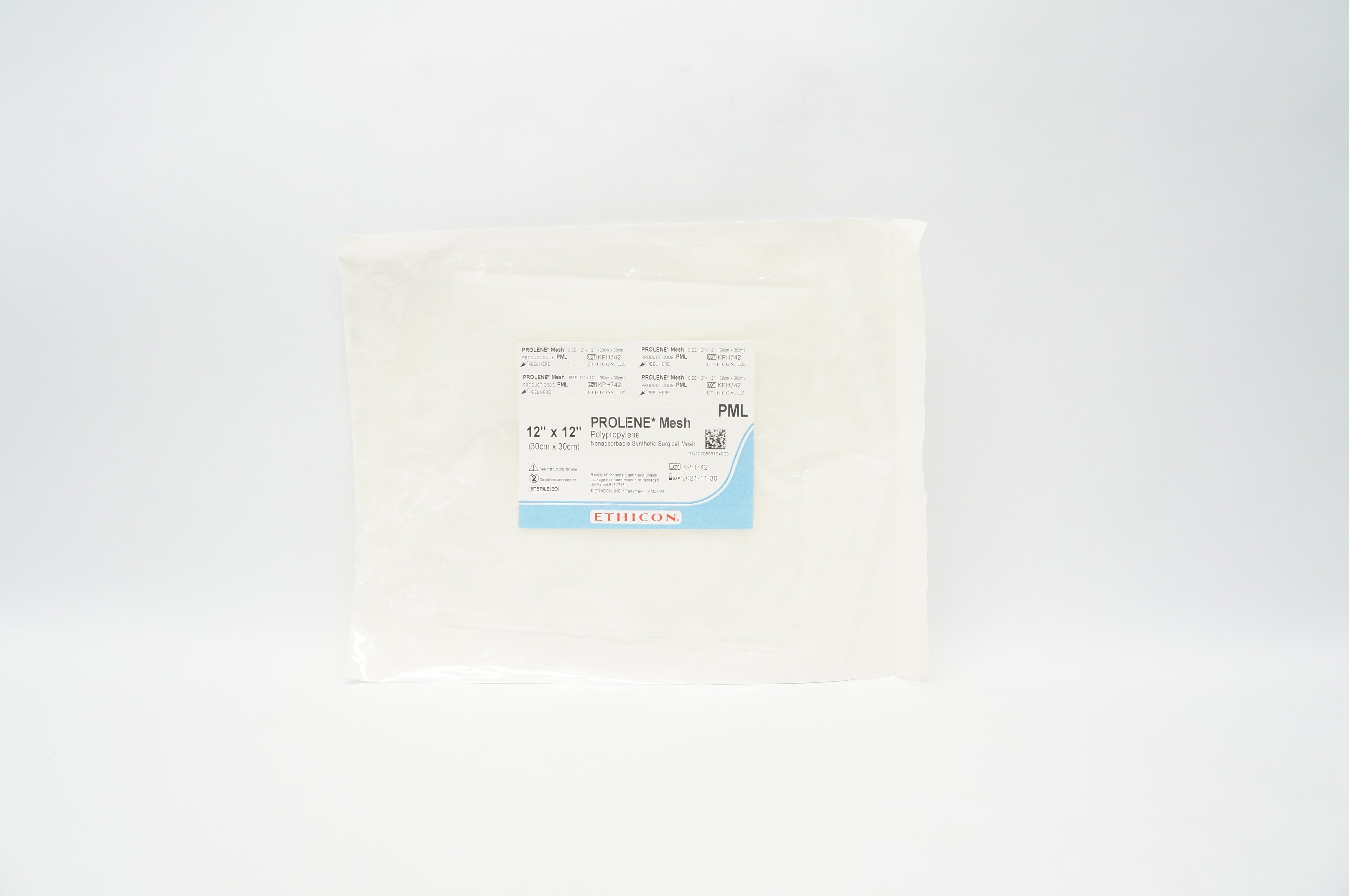 Ethicon PML Prolene Mesh Polypropylene 12 inch x 12 inch