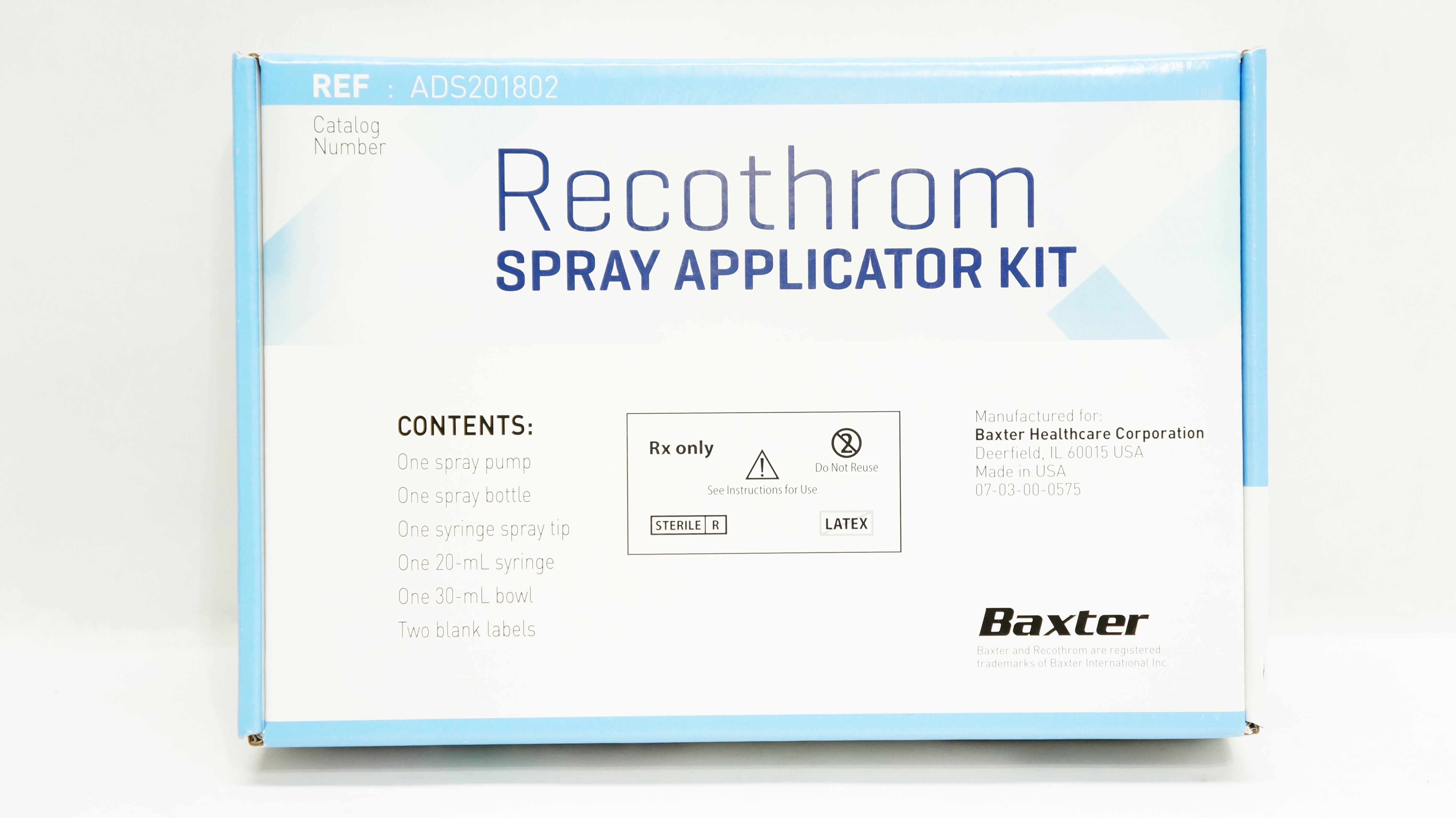 Baxter ADS201802 Recothrom Spray Applicator Kit