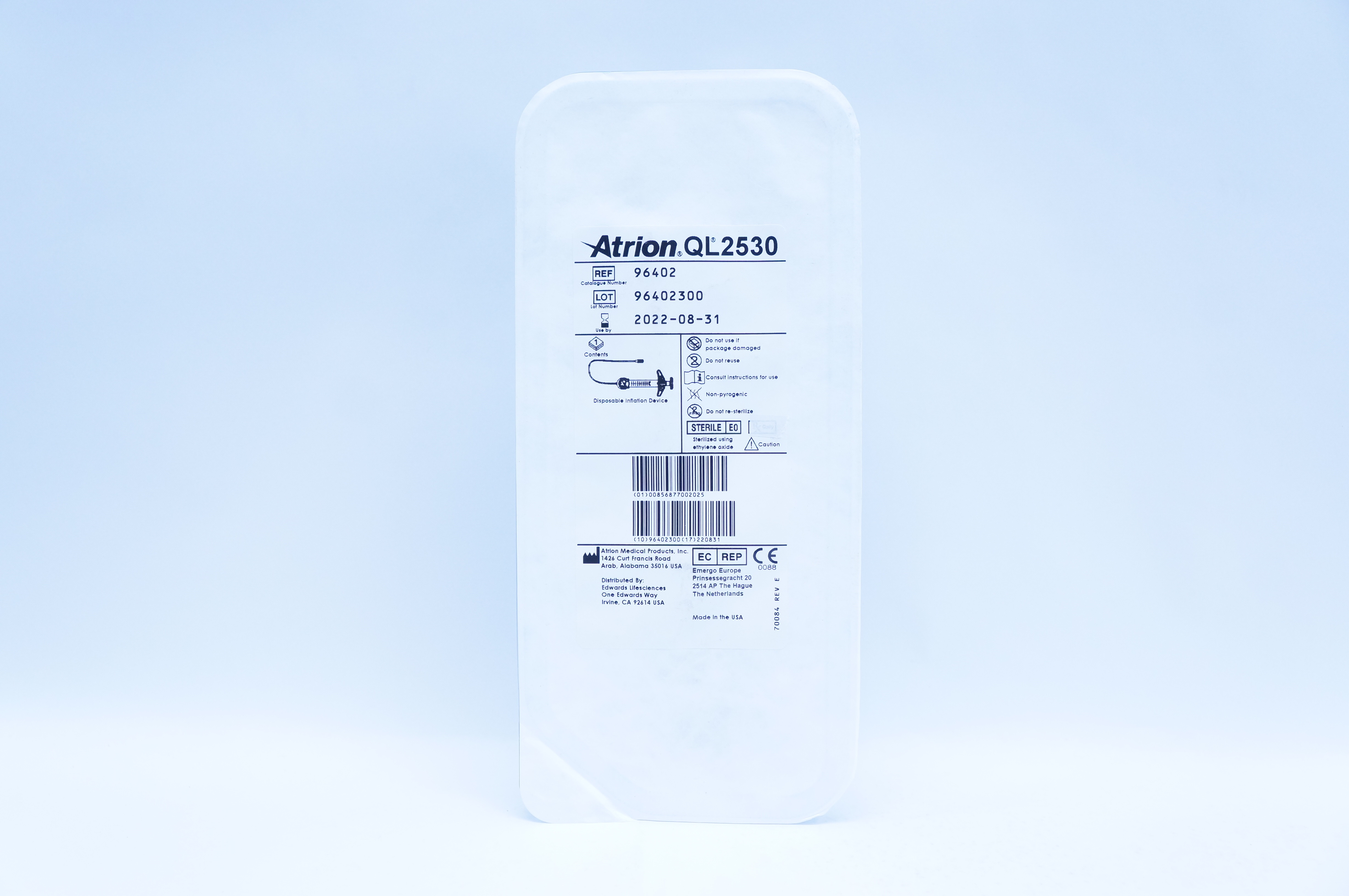 Atrion 96402 QL2530 Disposable Inflation Device