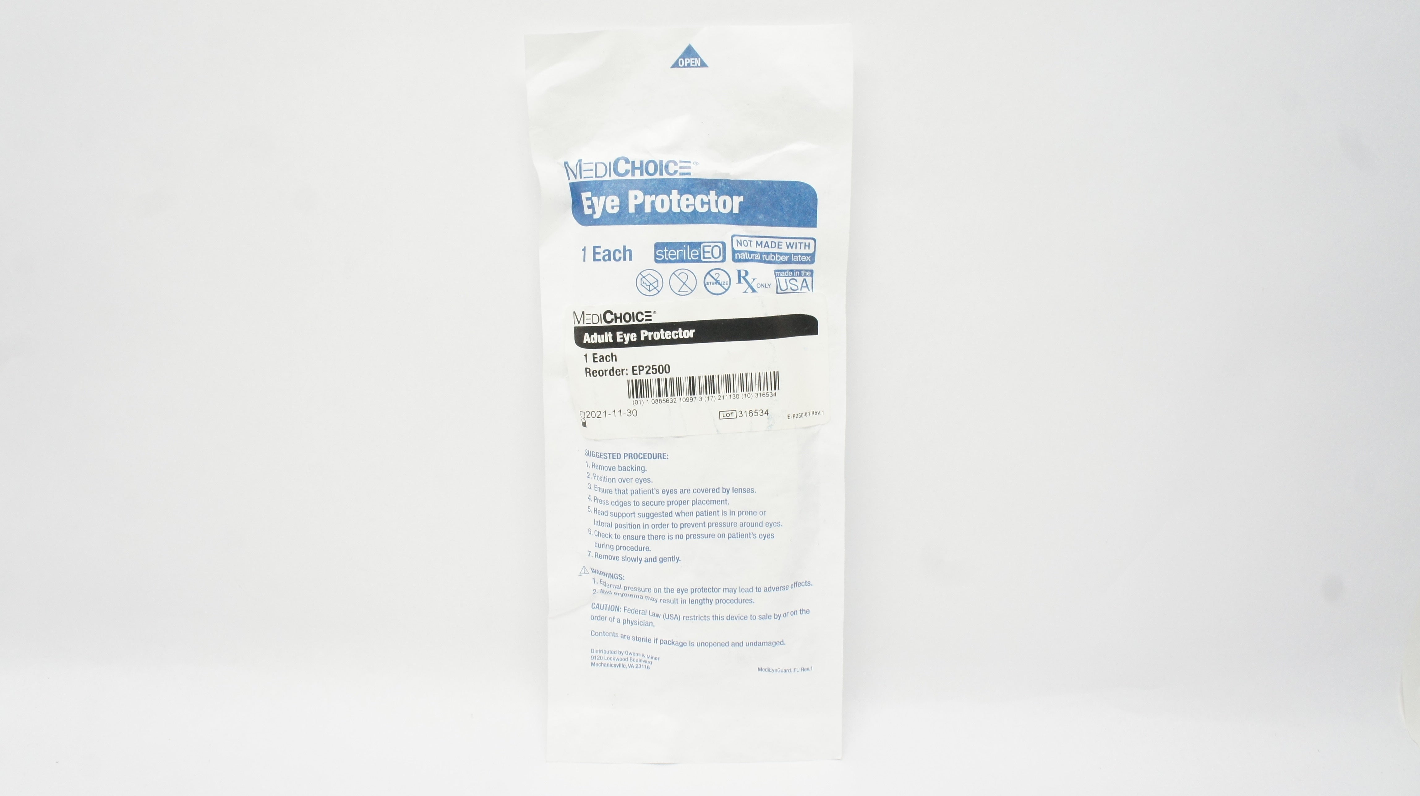 Medichoice EP2500 Adult Eye Protector Sterile Disposable (x)