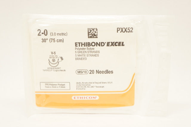 Ethicon PXX52 ETHIBOND EXCEL, 2-0 TAPERCUT, V-5, 30inch