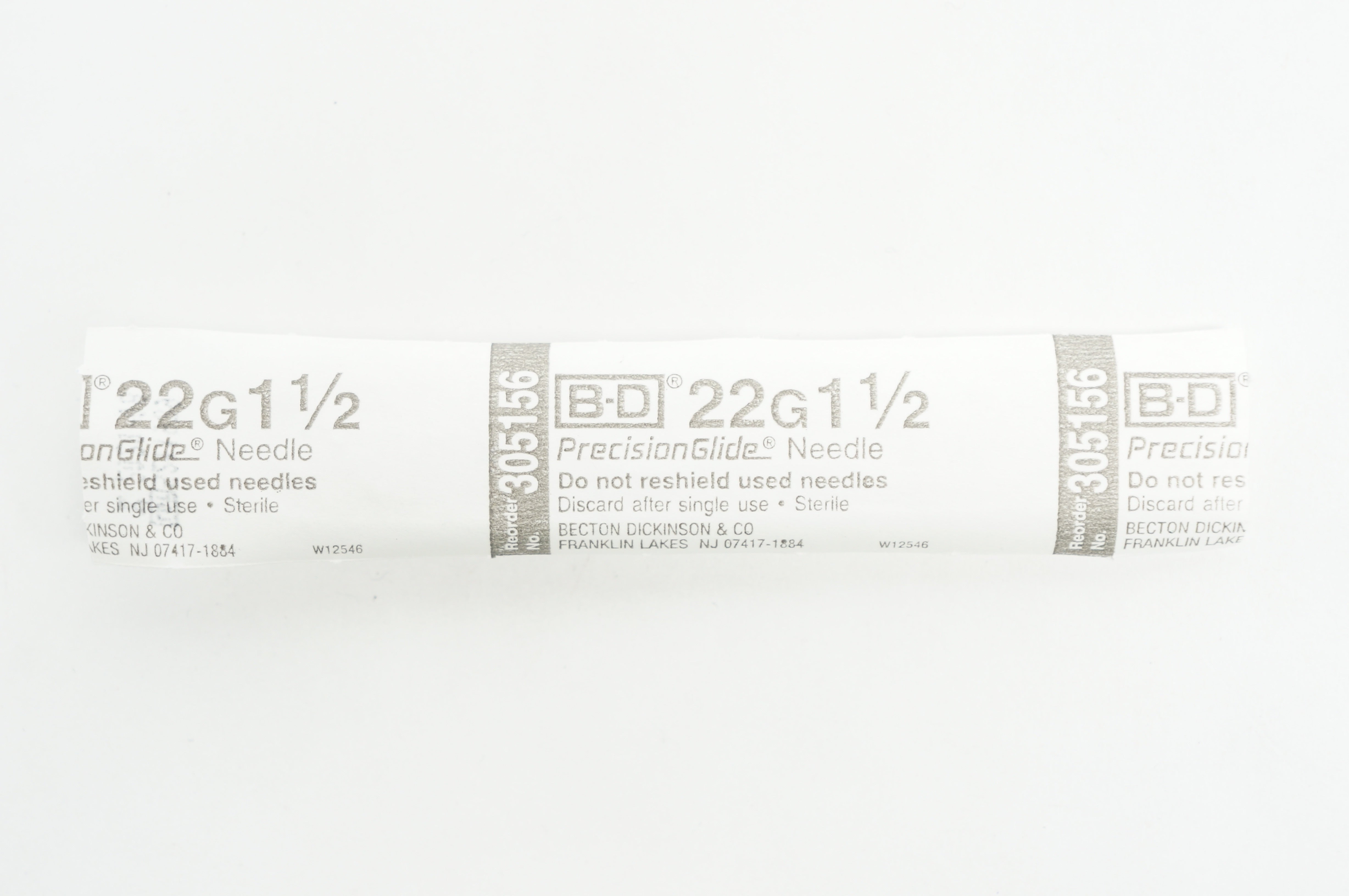 BD 305156 PrecisionGlide Ndle. 22G x 1-1/2 (x)
