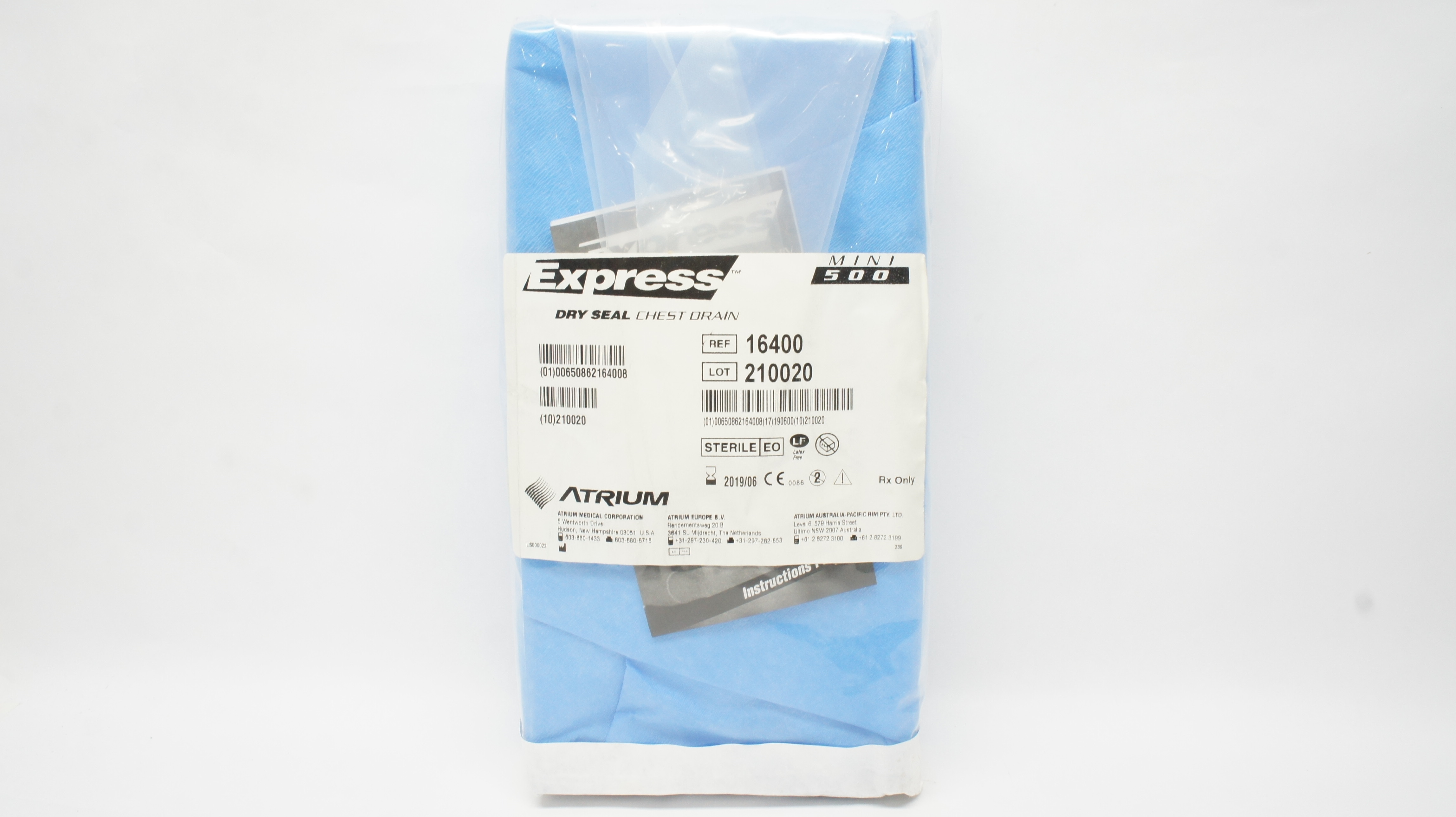 Atrium 16400 Express Dry Seal Chest Drain Mini 500 (x)