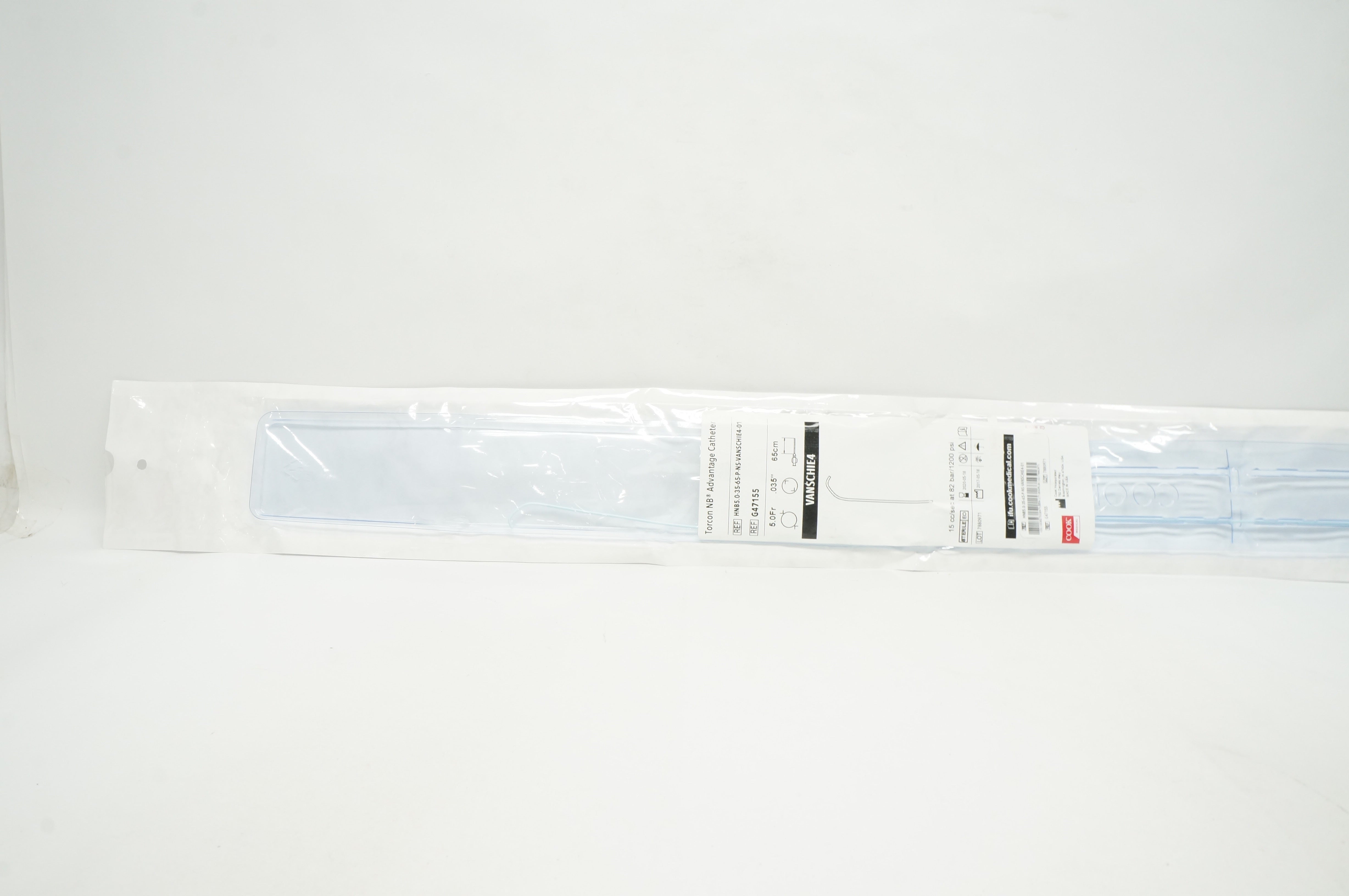 Cook Medical G47155 Torcon NB Advantage Cath. 5.0Fr x 0.035in. x 65cm (x)