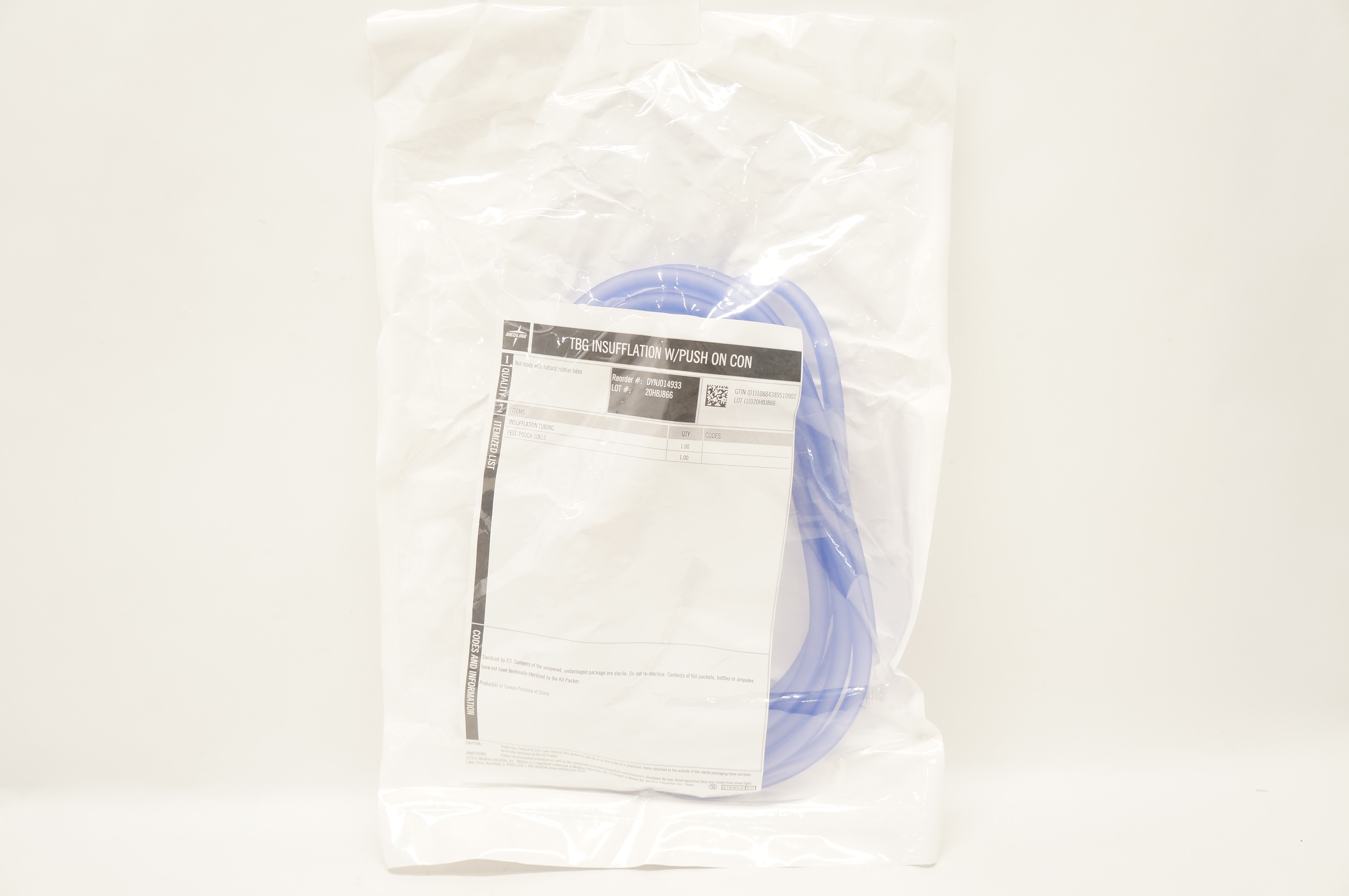 Medline DYNJ014933 TBG Insufflation with Push on Con