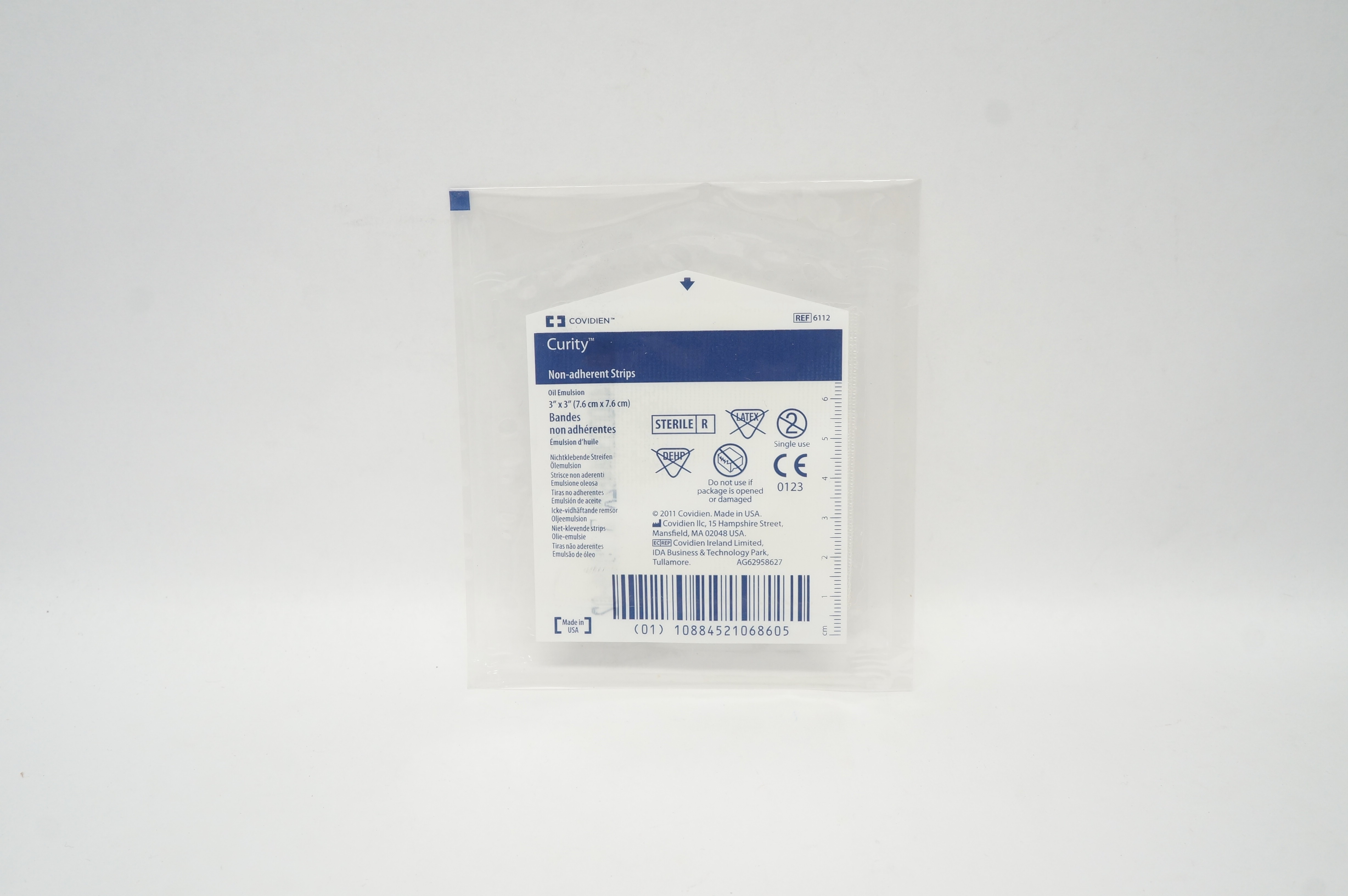 Covidien 6112 Curity Non-Adherent Strips Oil Emulsion 3inch x 3inch (x)