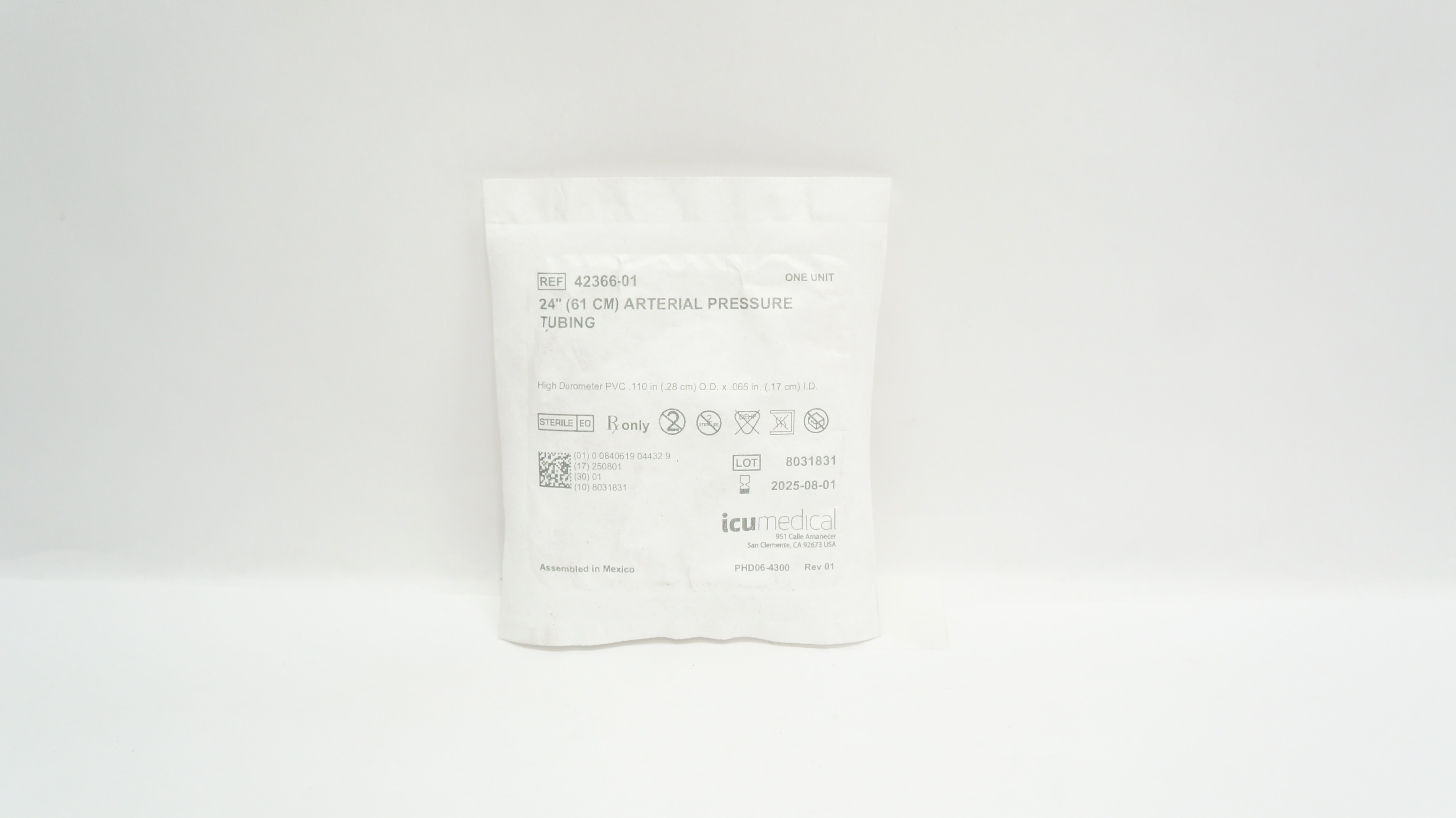 ICU Medical 42366-01 24inch Arterial Pressure Tubing
