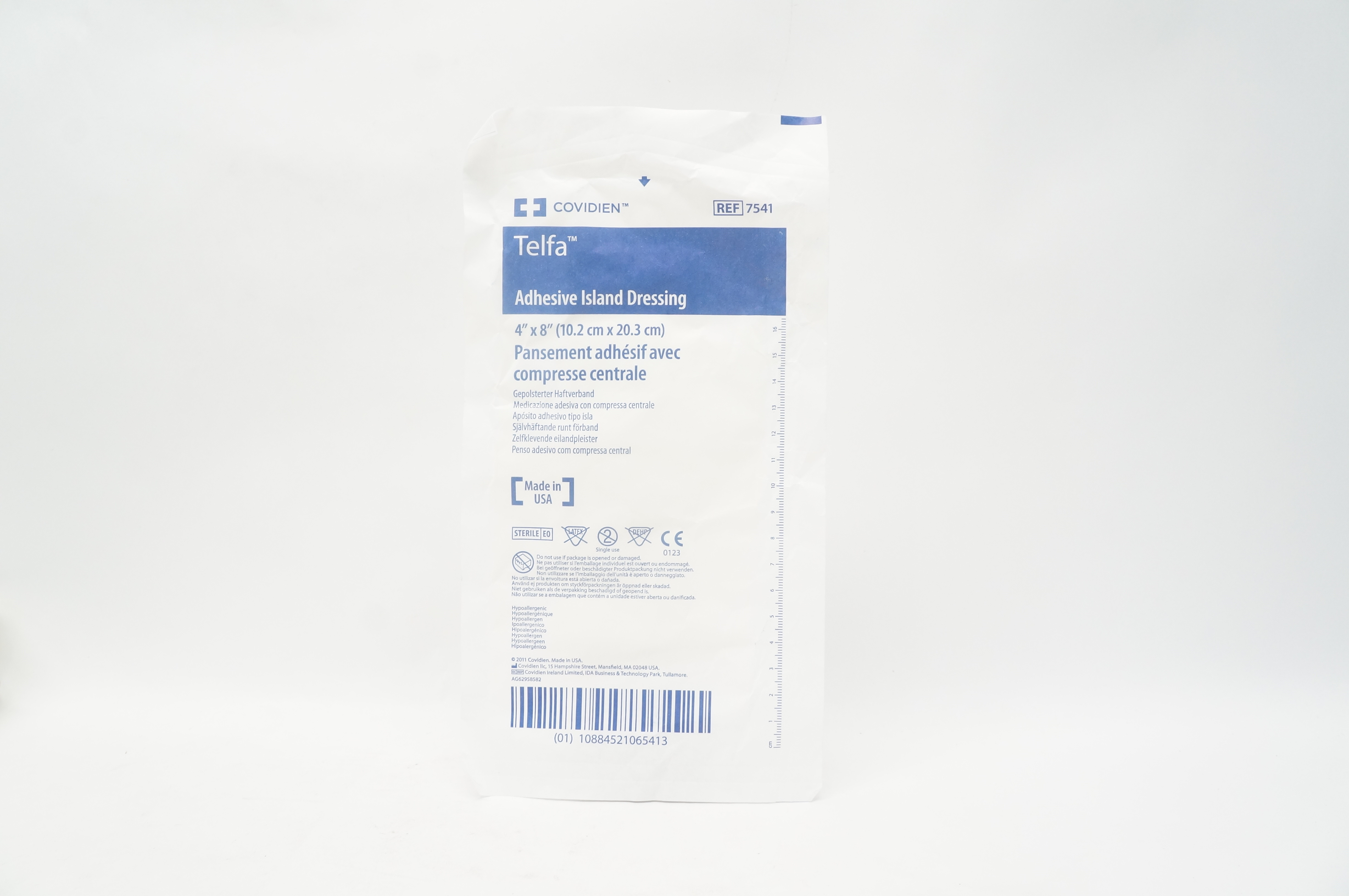 Covidien 7541 Telfa Adhesive Island Dressing 4 x 8inch