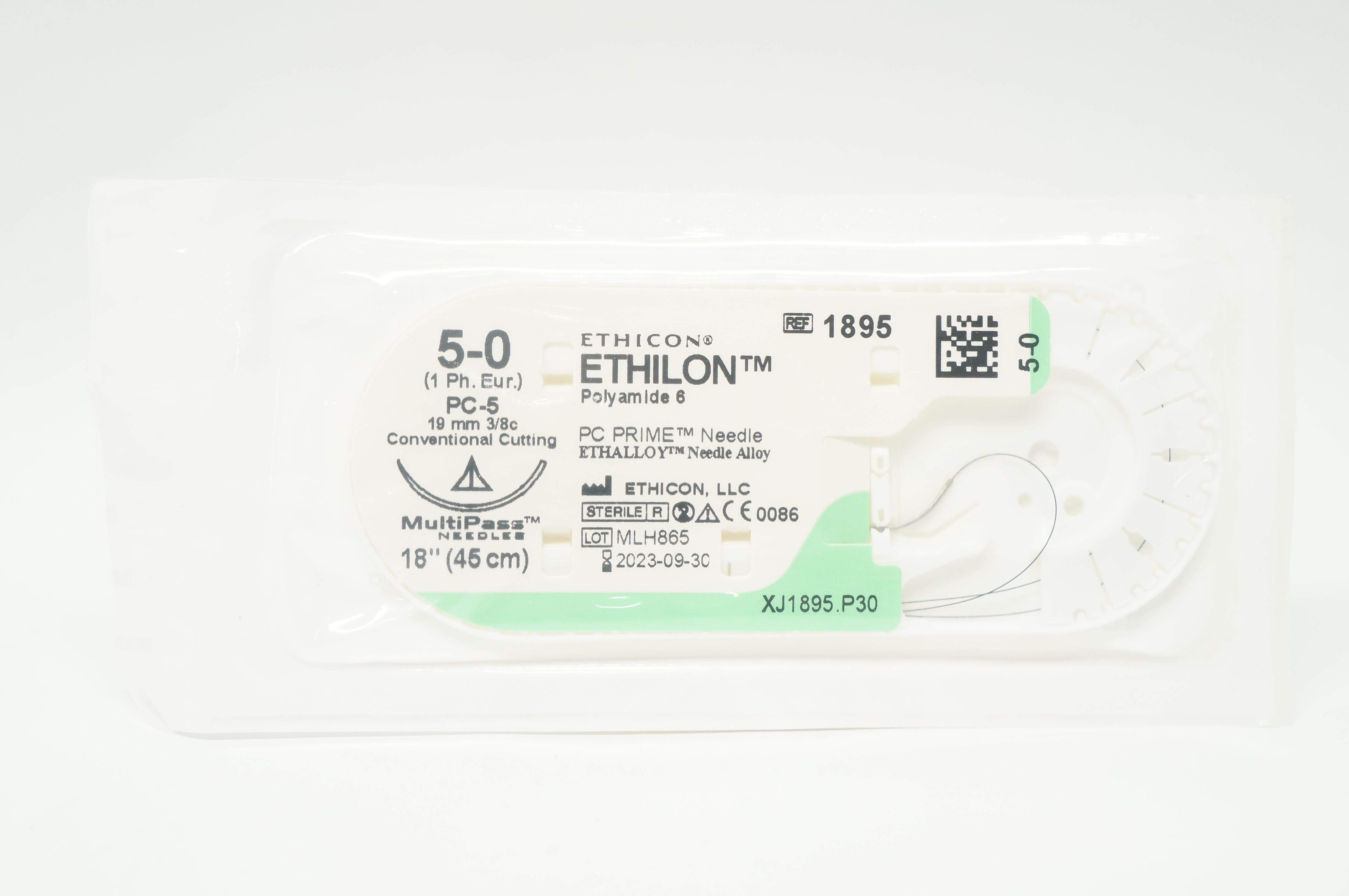 Ethicon 1697 2-0 ETHILON, PSLX, 36mm 3/8c Reverse Cutting, 30inch