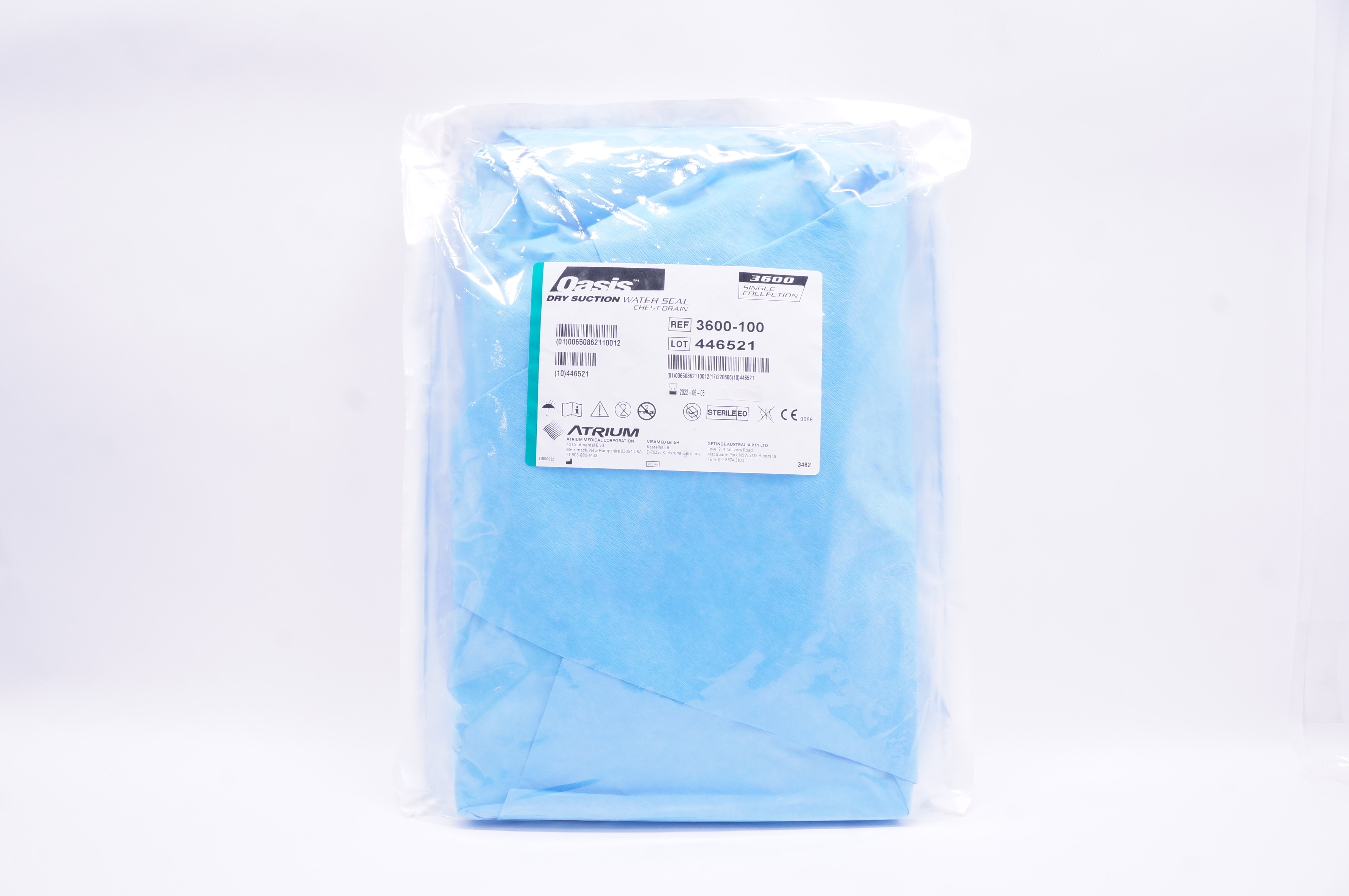 Atrium 3600-100 Oasis Dry Suction Water Seal Chest Drain (x)
