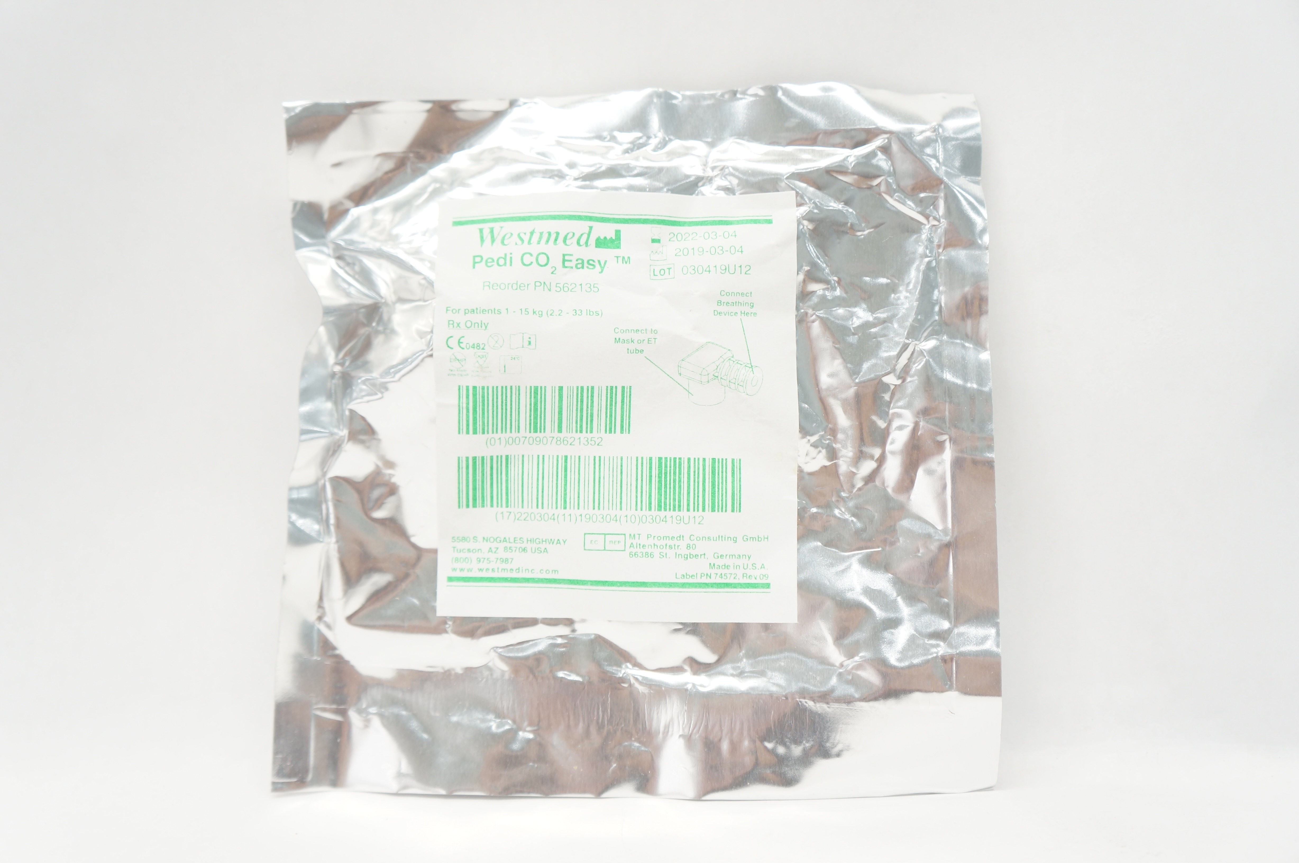 Westmed PN562135 Pedi C02 Easy for Patients 2.2-33 lbs (x)