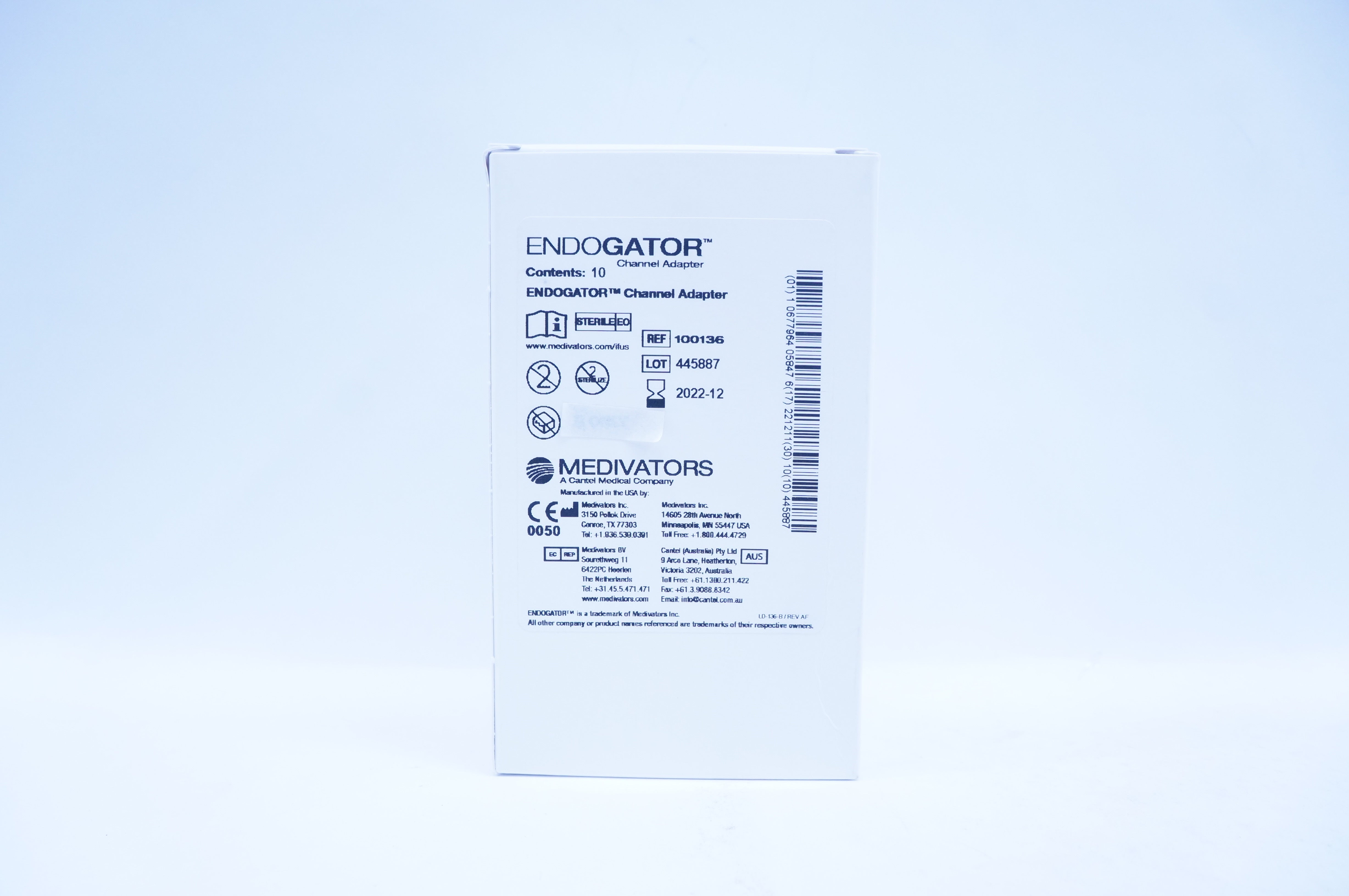 Medivators 100136 Endogator Channel Adapter - Box of 10