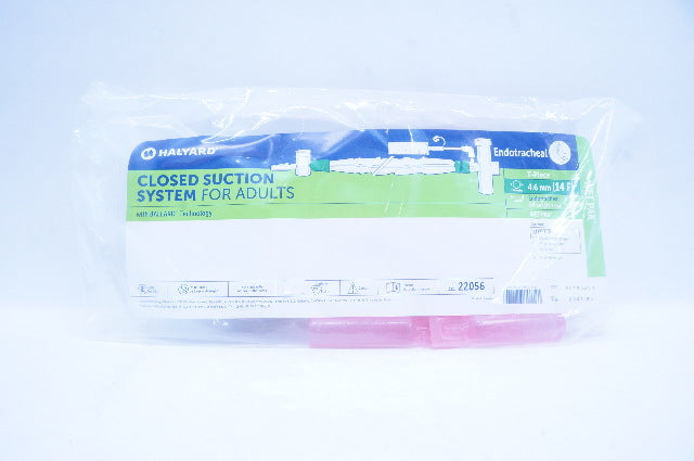 Halyard 22056 Closed Suction System, Adult, T-Piece, Endotracheal Length, 14Fr
