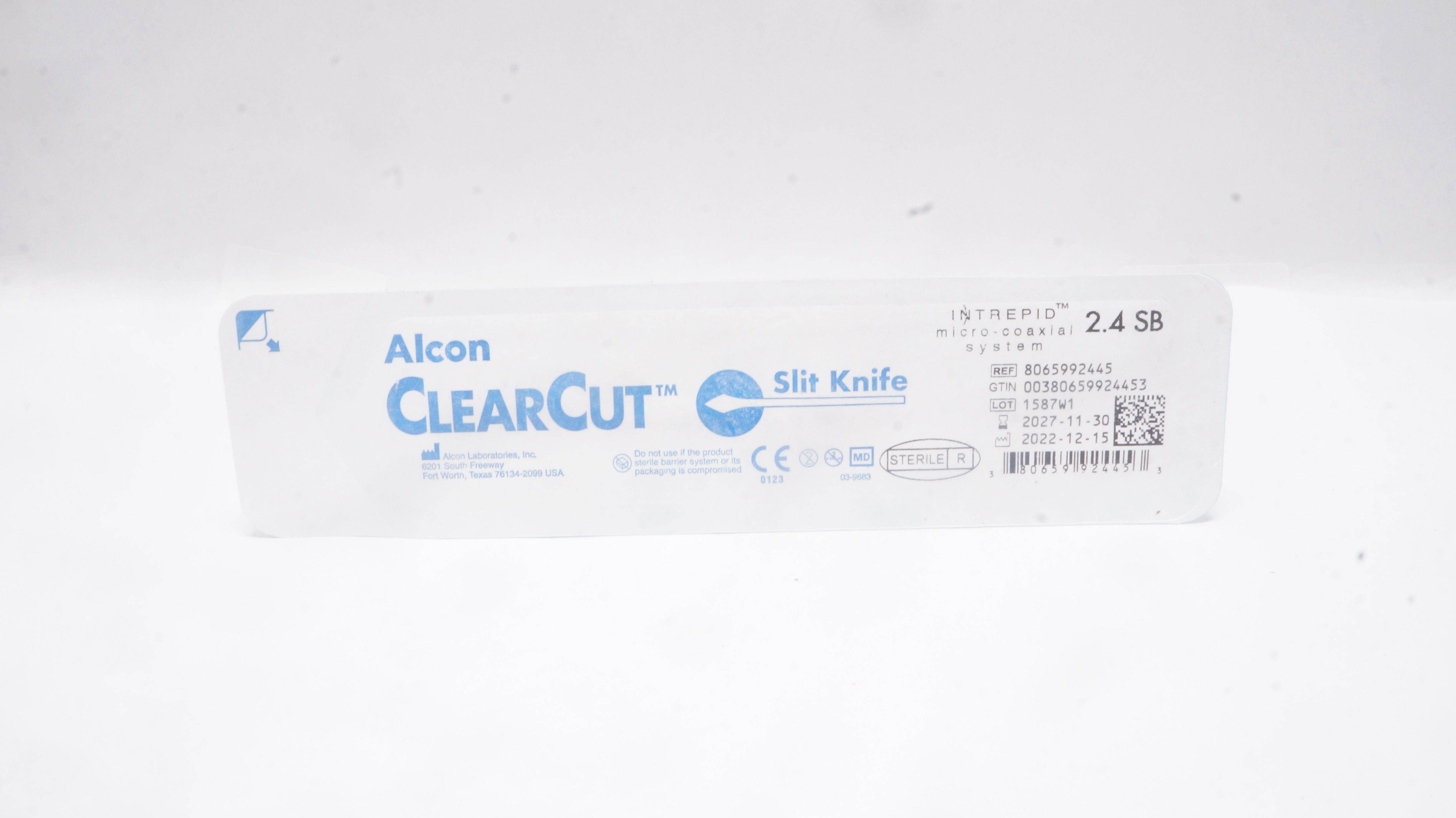 Alcon 8065992445 Intrepid MicroCoaxial System ClearCut Slit Knife 2.4 SB