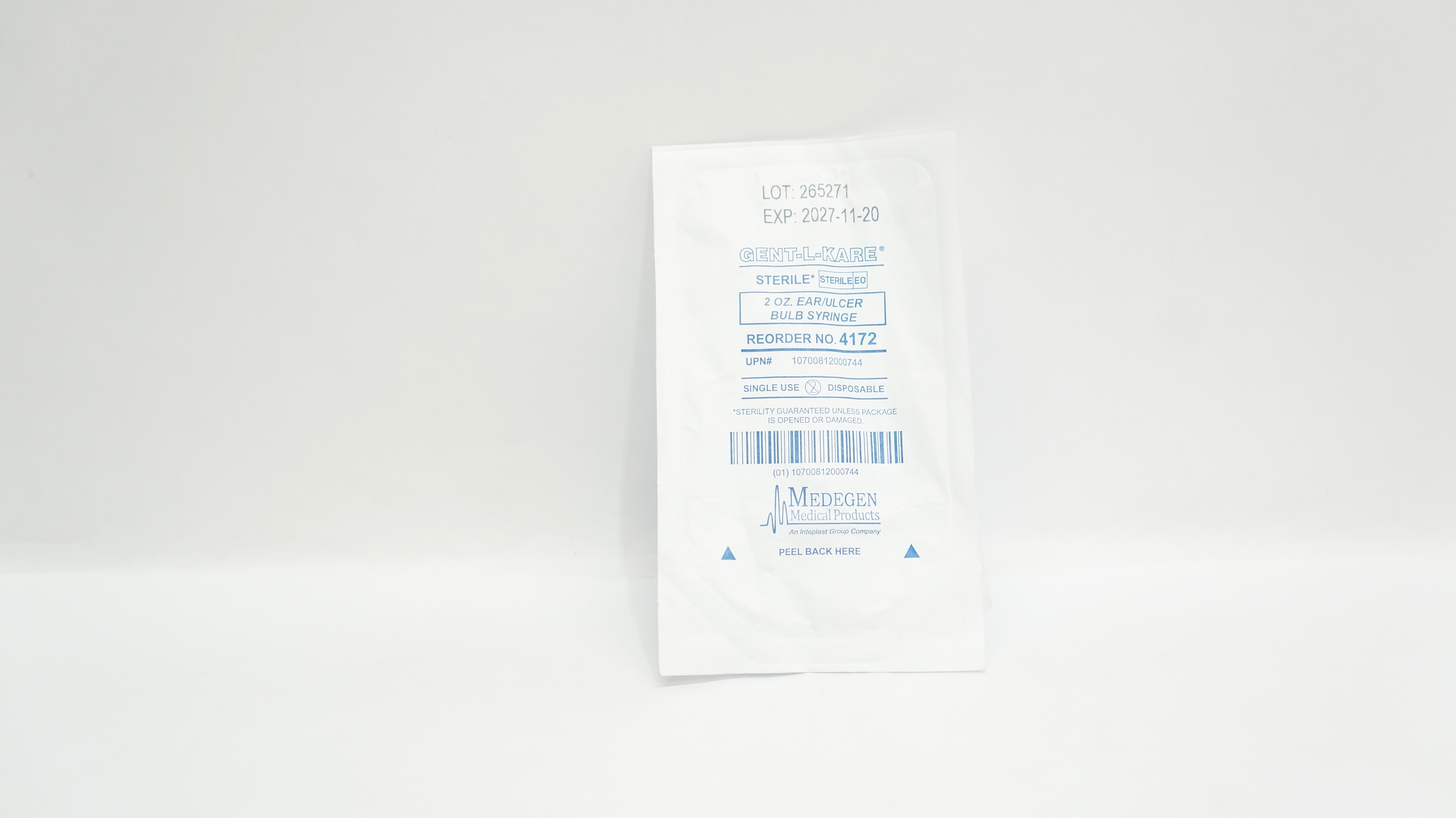 Medegen Medical 4172 Gent-L-Kare 2oz Ear/Ulcer Bulb Syringe