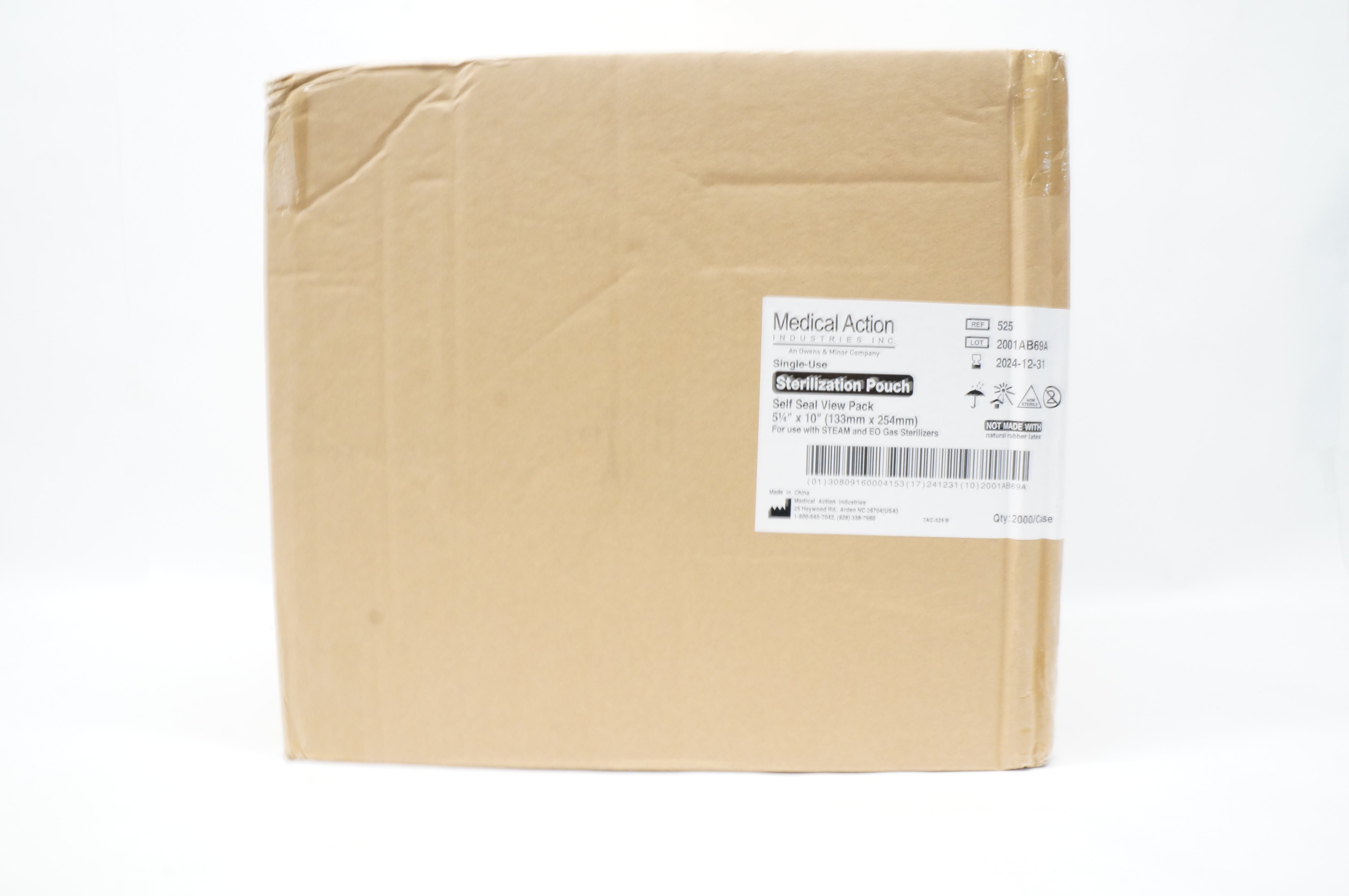 Medical Action 525 Sterilization Pouch 5 1/4 inch x 10 inch - Case of 2000