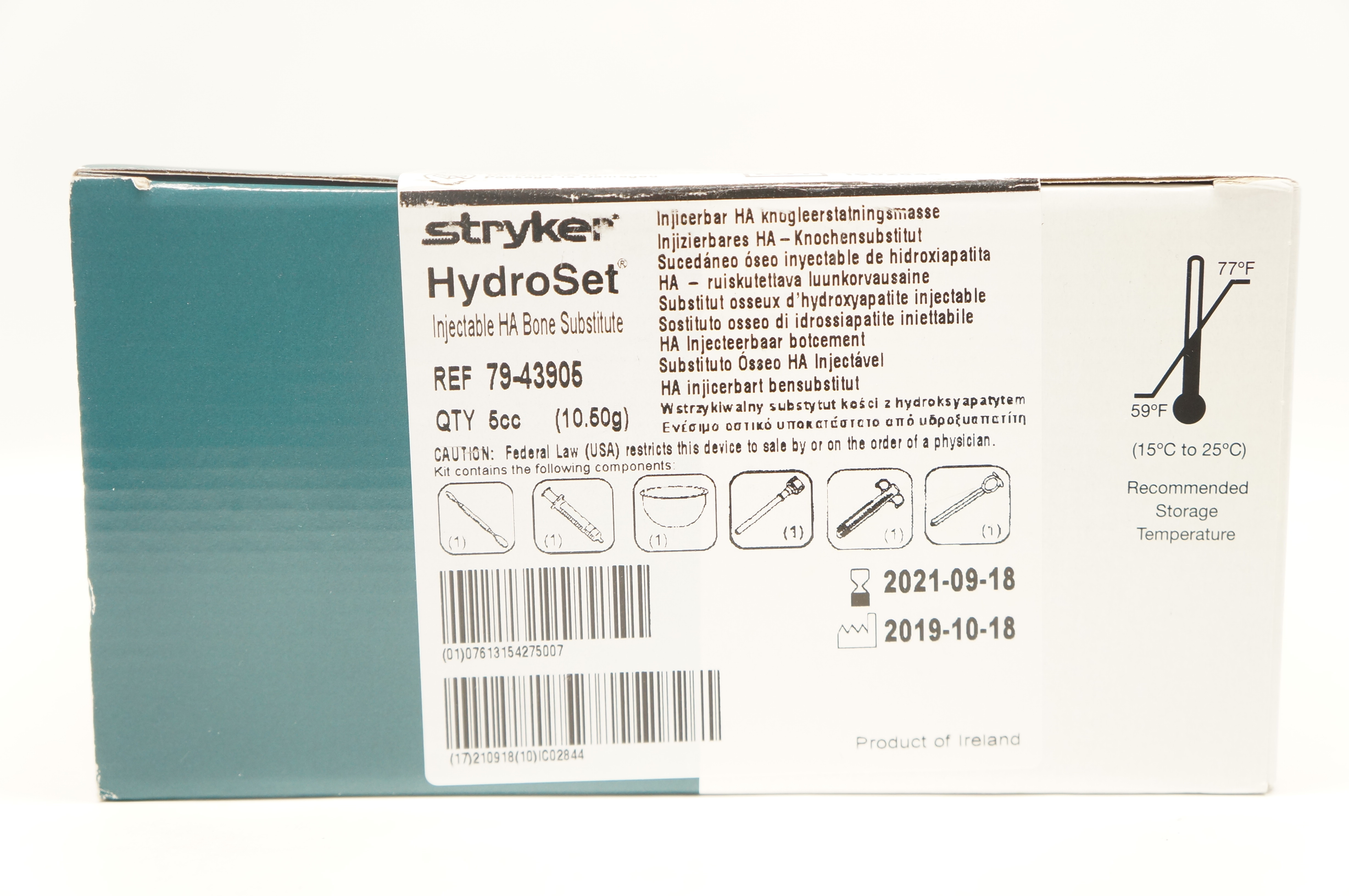 Stryker 79-43905 HydroSet Injectable HA Bone Substitute 5cc (x)