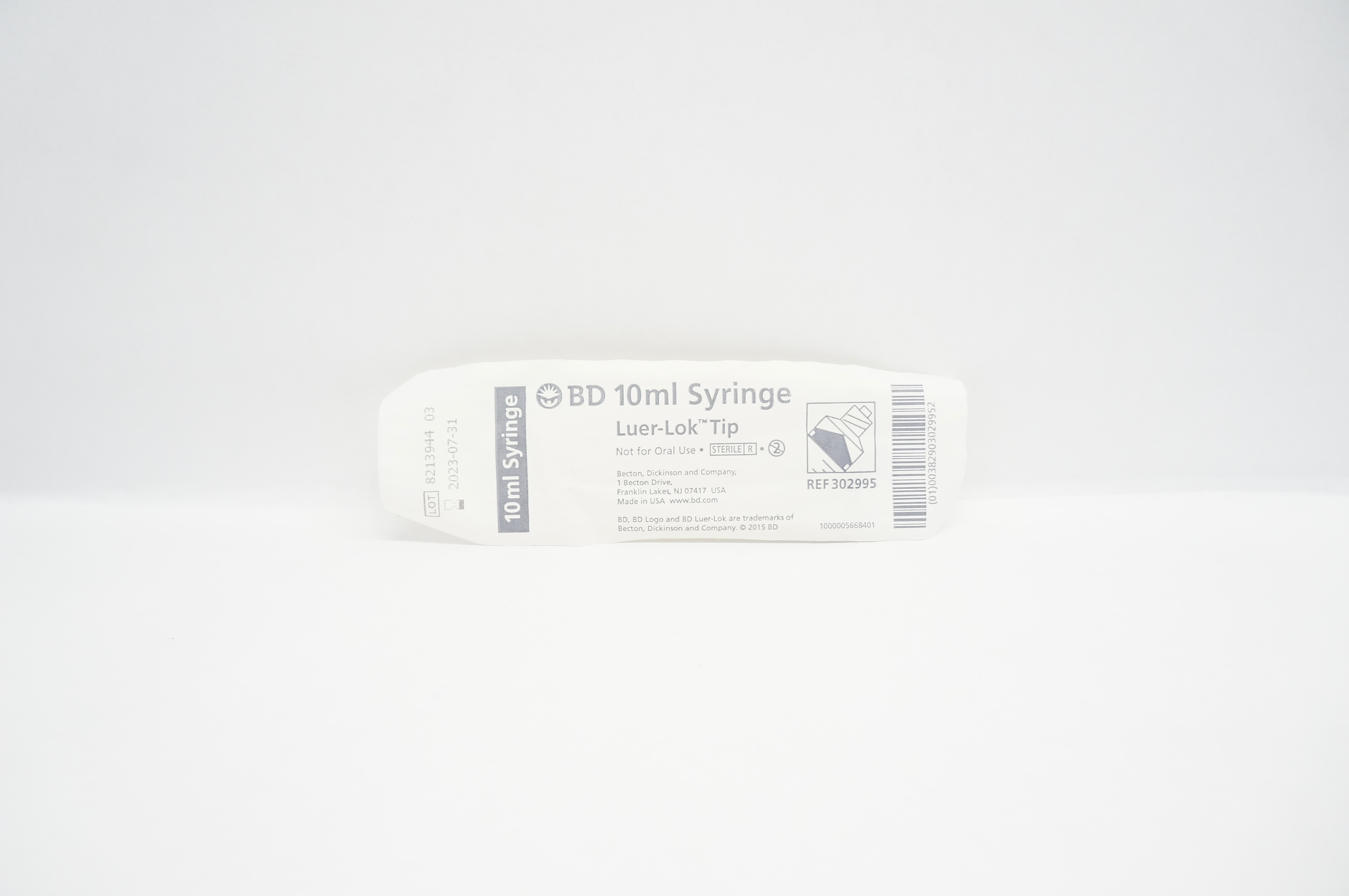 BD 302995 Luer-Lok Tip Syringe 10ml