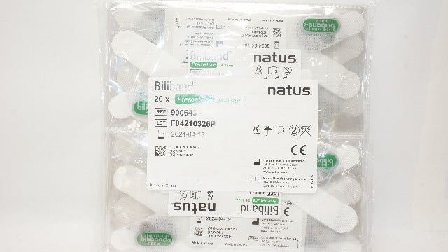 Natus Medical 900643 Biliband Eye Protector Premature 24-33cm - Pack of 20