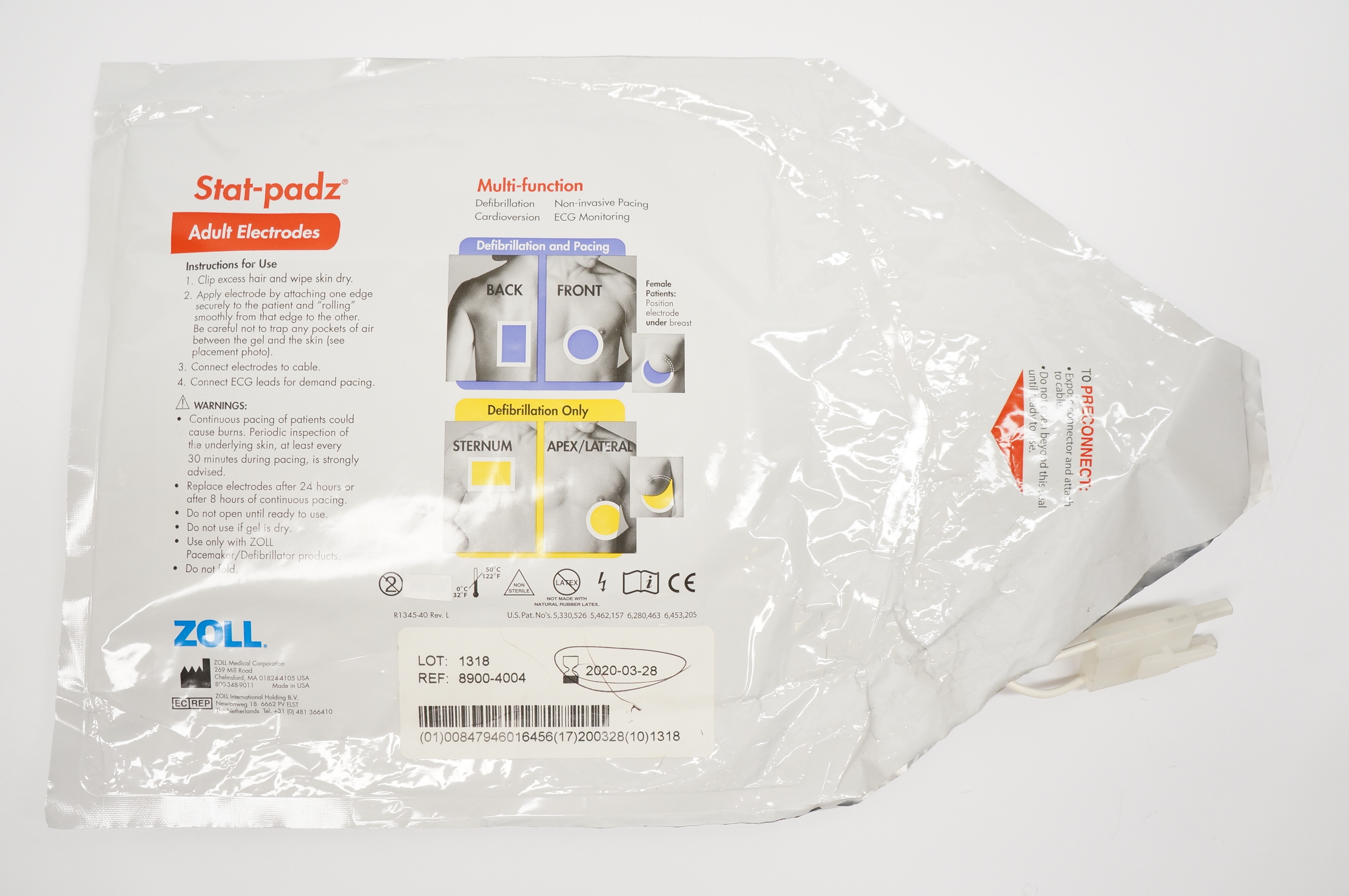 ZOLL 8900-4004 Stat-padz Adult Multi-function Electrodes  (x)