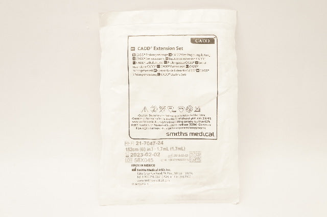 Smiths Medical 21-7047-24 CADD Extension Set 60inch x 1.7 mL
