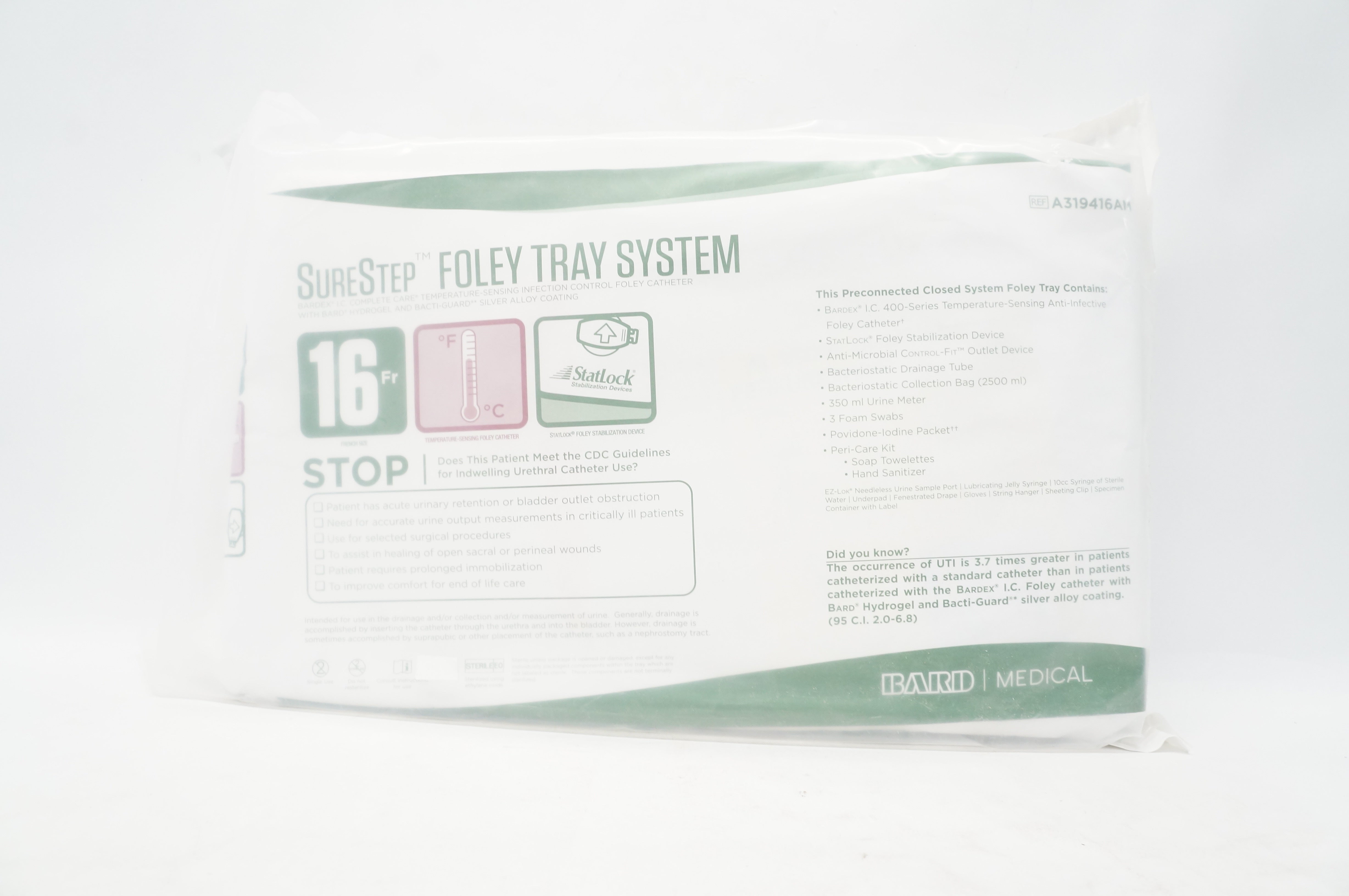 Bard A319416AM SureStep Foley Tray System 16Fr. (x)