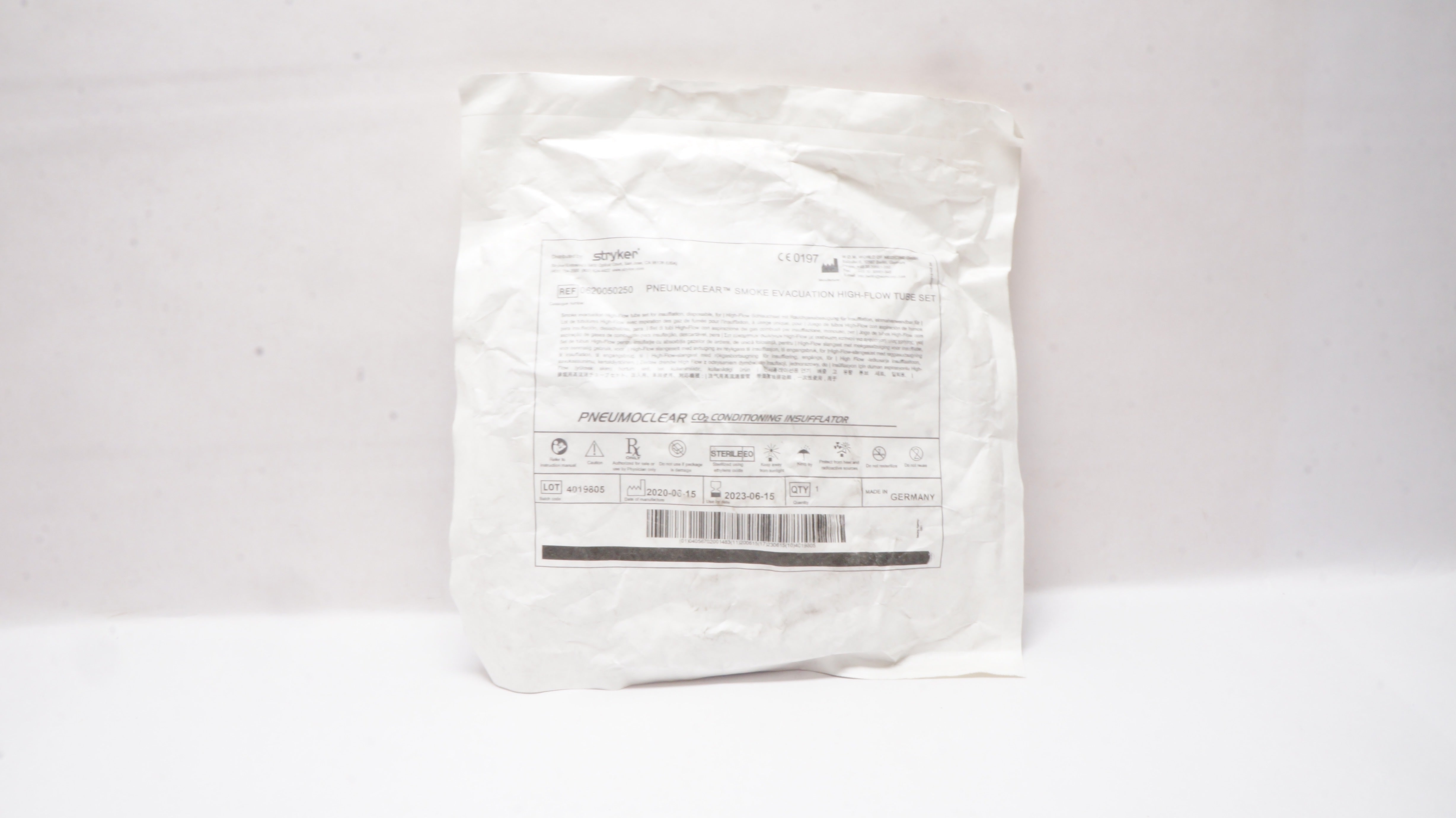 Stryker 0620050250 Pneumoclear Smoke Evacuation High-Flow Tube Set