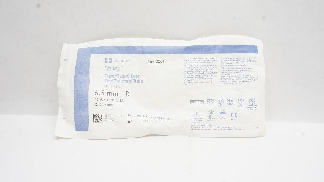 Covidien 18865 Shiley TaperGuard Evac Oral Tracheal Tube 6.5 x 9.8mm x 20.6mm (x)