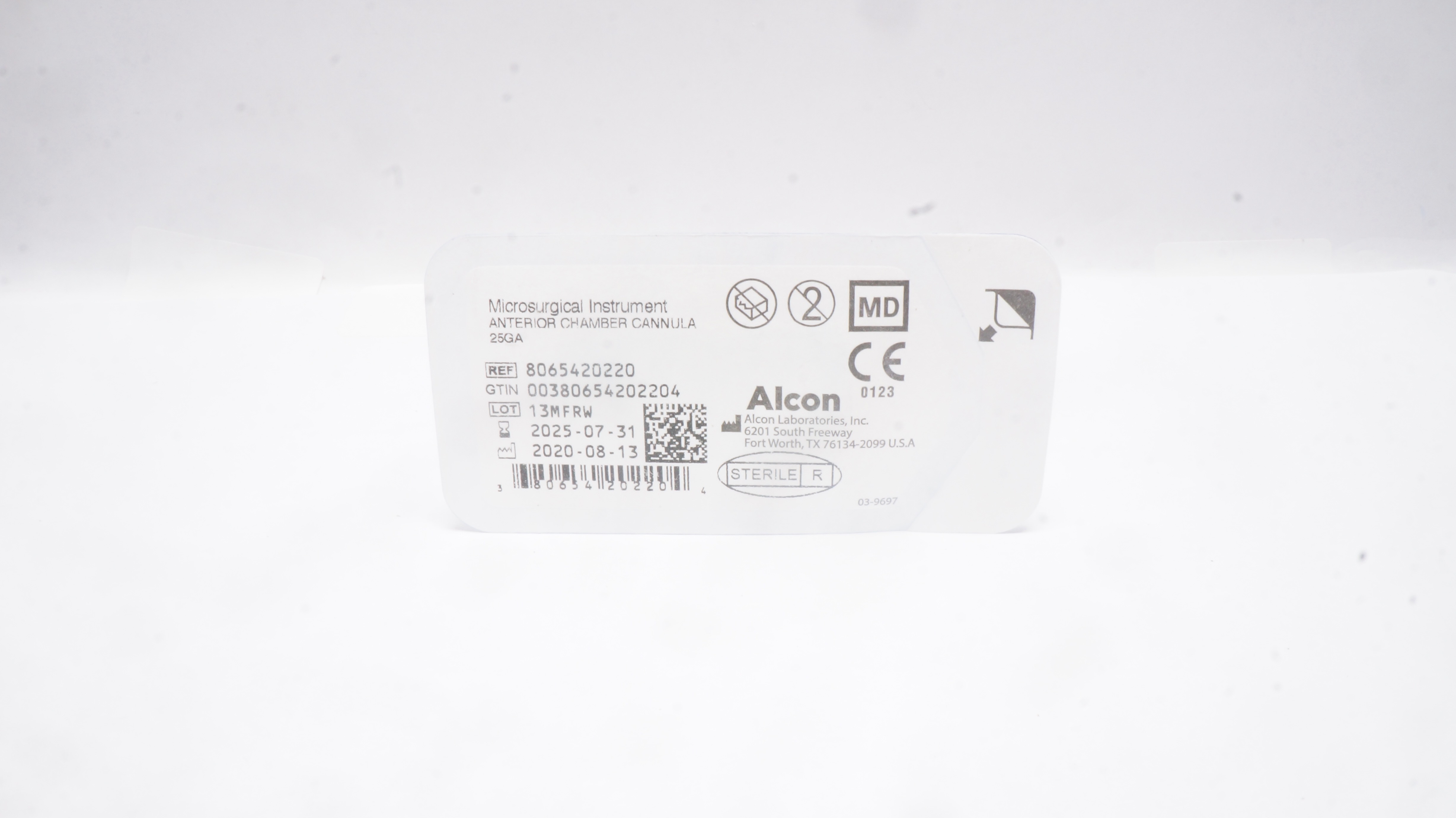 Alcon 8065420220 Microsurgical Instrument Anterior Chamber Cannula 25GA