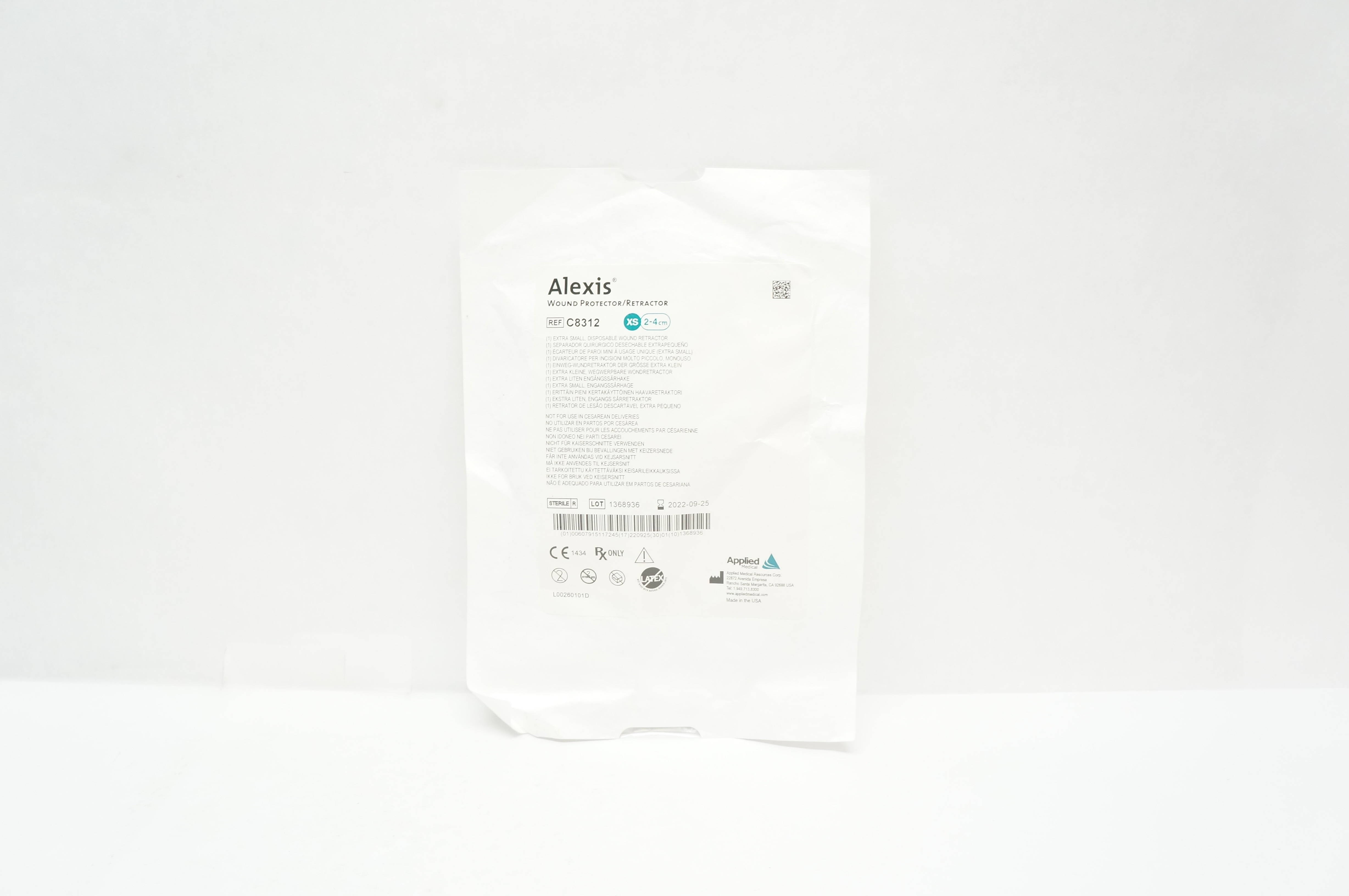 Applied Medical C8312 Alexis Wound Protector/Retractor XS 2-4cm (x)