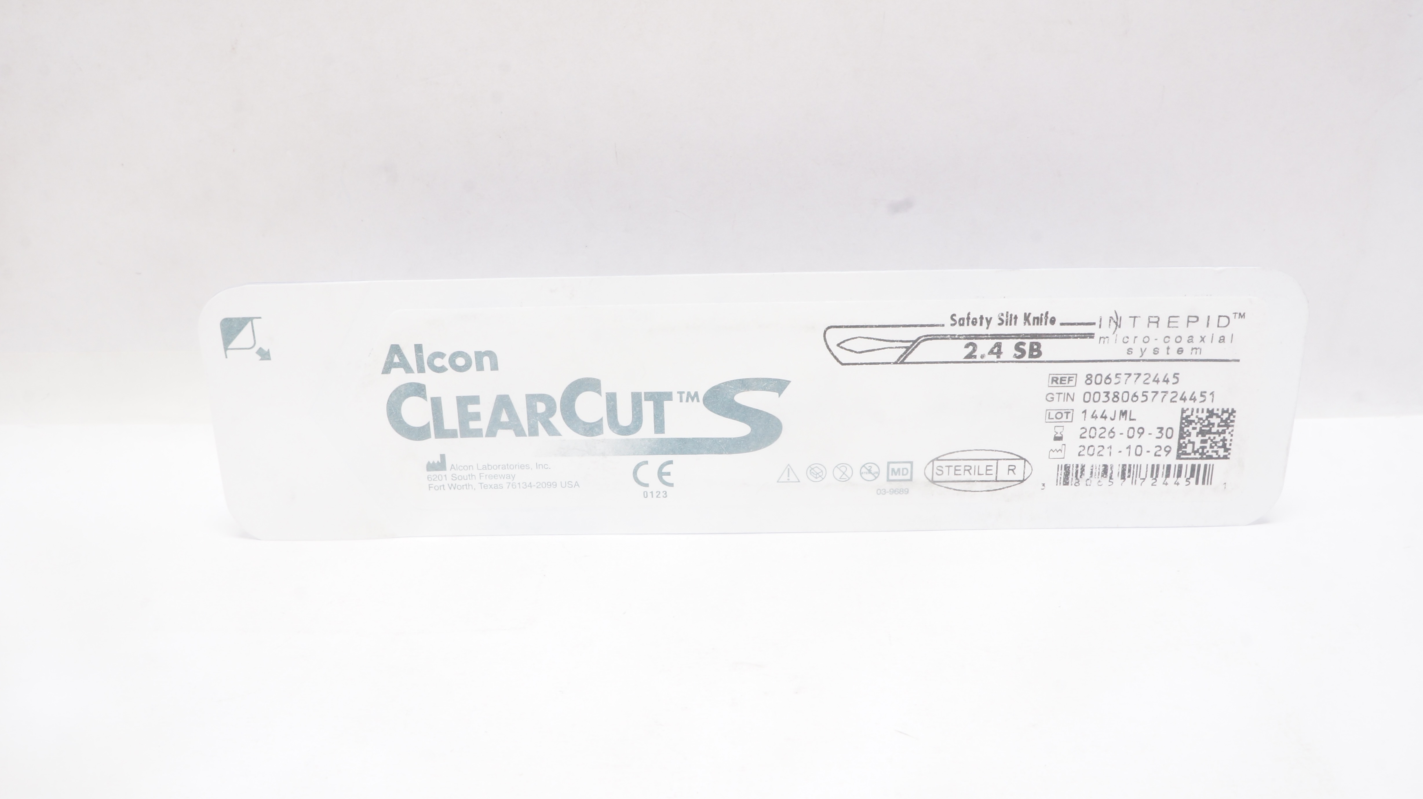 Alcon 8065772445 ClearCut S Interpid, Safety Slit Knife 2.4 SB