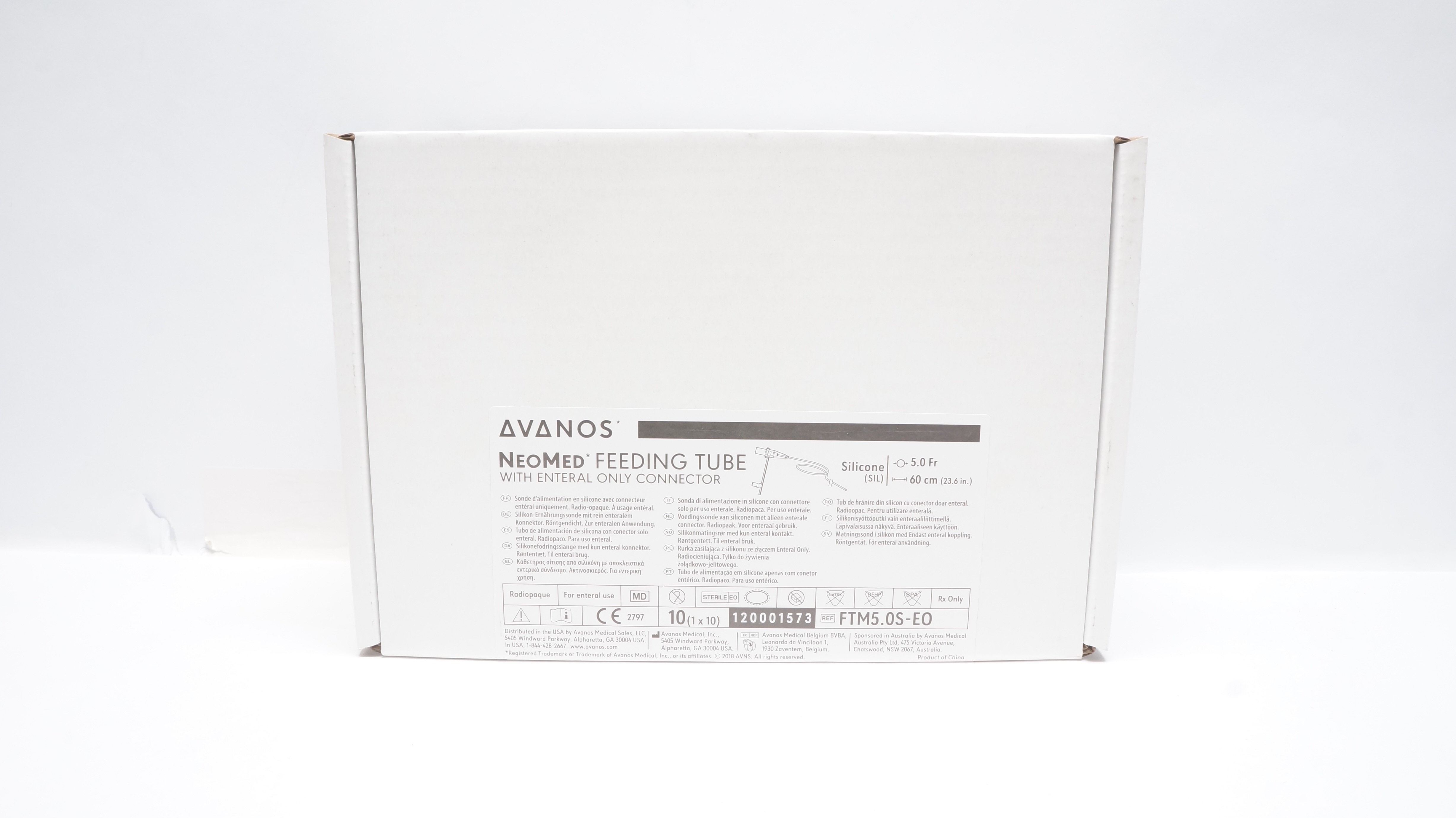 Avanos FTM5.0S-EO NeoMed Enteral Feeding Tube 5.0Fr x 23.6inch (x) - Box of 10