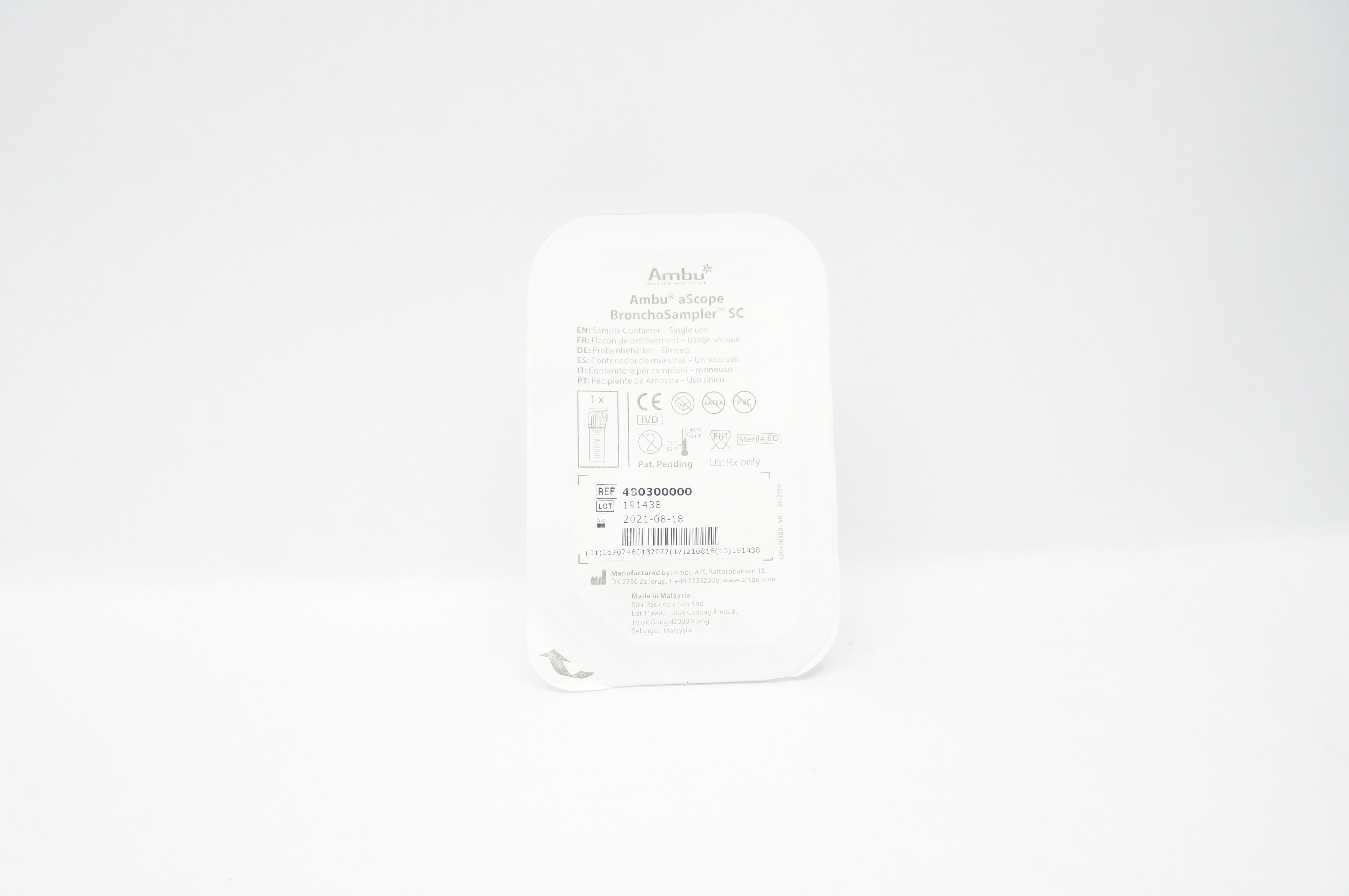 AMBU 480300000 aScope BronchoSampler Sample Container (x)