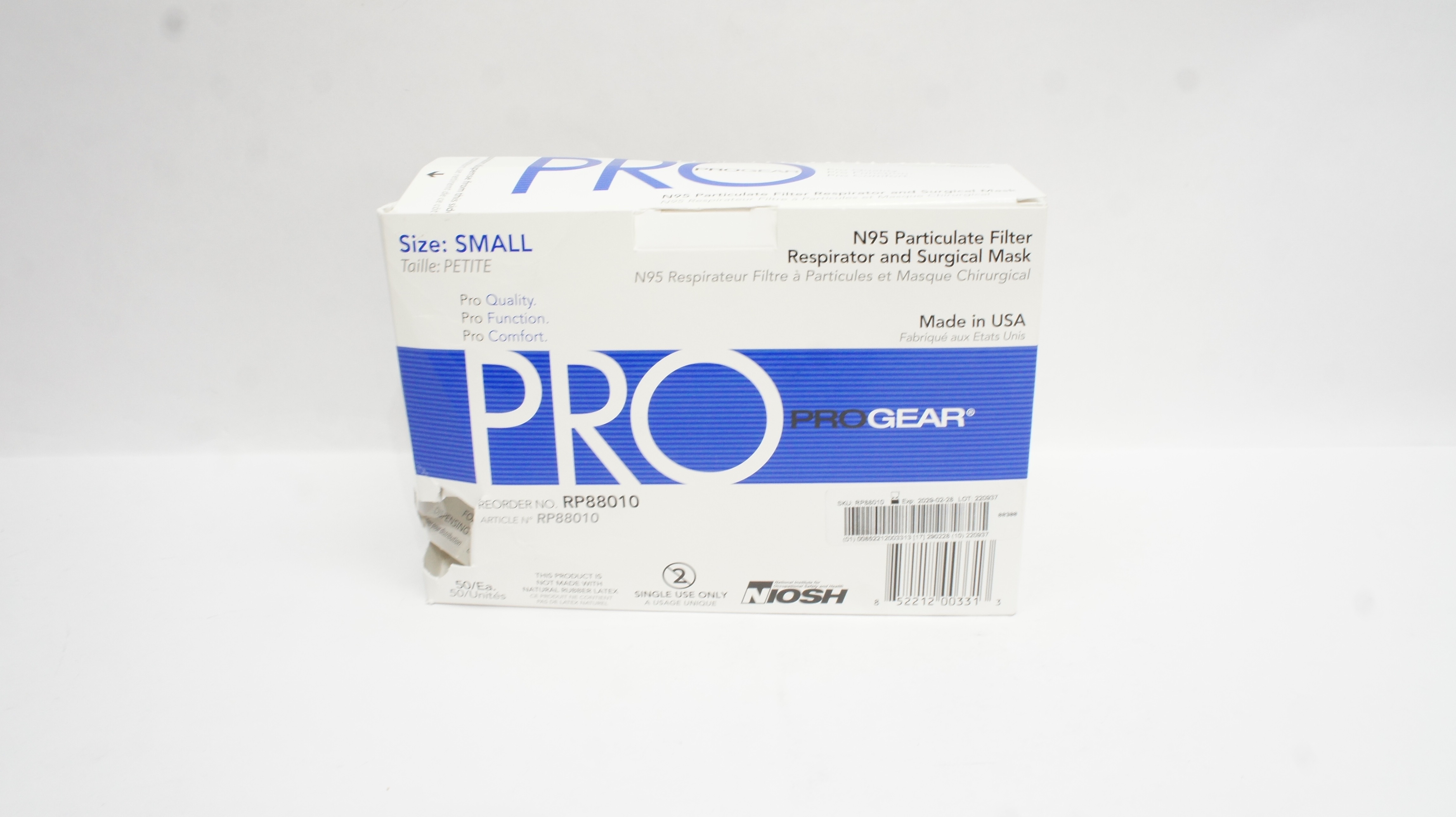 Prestige Ameritech RP88010 Progear Filter Respirator&Surgical Mask