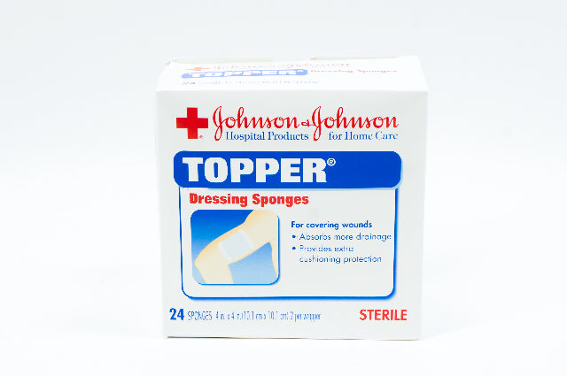 Johnson Cake Topper Johnson&Johnson Topper Dressing Sponges Sterile 4in. x 4in. ~ Box of 24