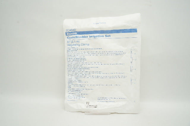 Baxter 2C4040 Cysto/Bladder Irrigation Set, Regulating Clamp 81 inch