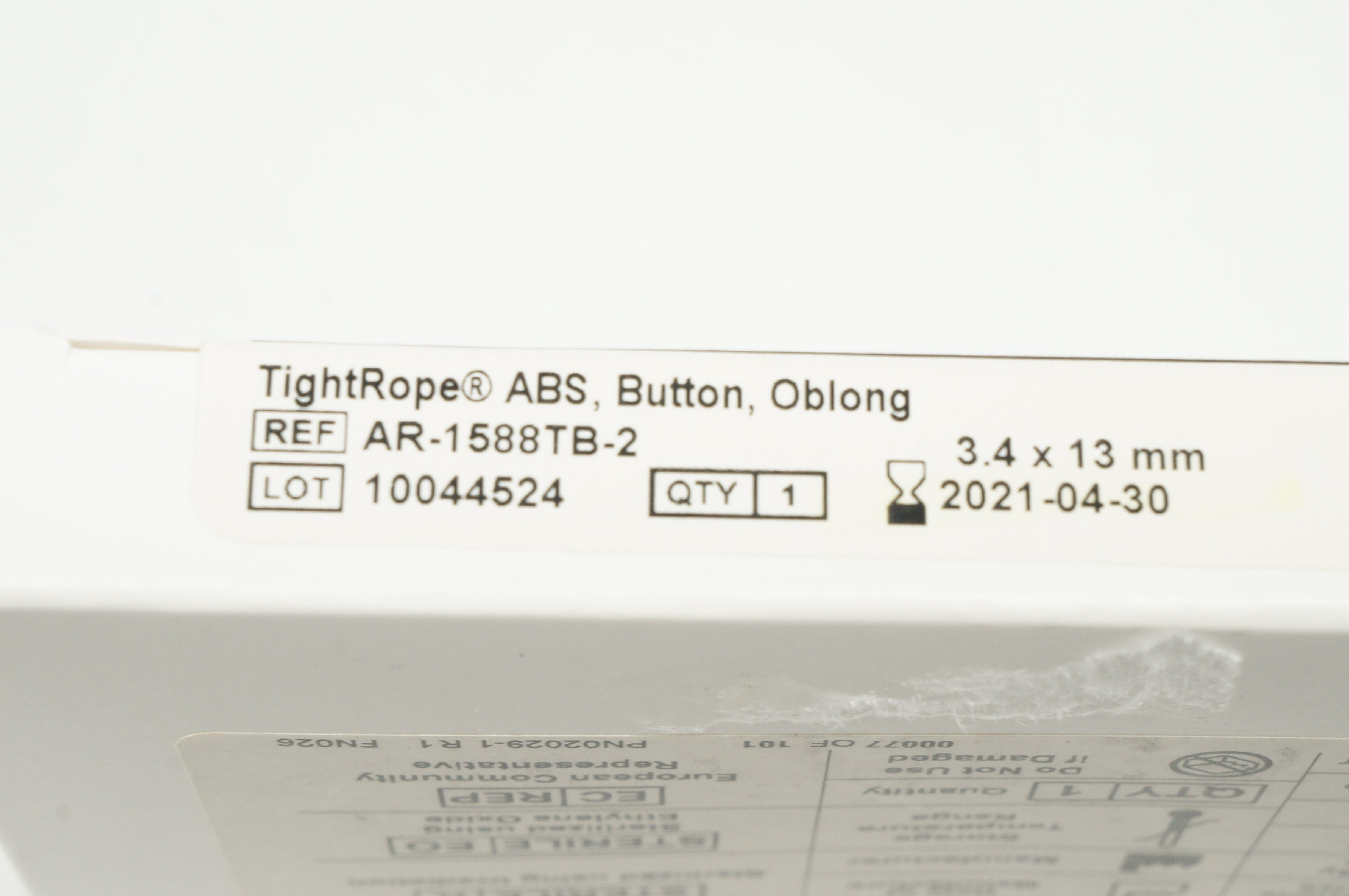 Arthrex AR-1588TB-2 TightRope ABS Button Oblong 3.4 x 13mm (x)