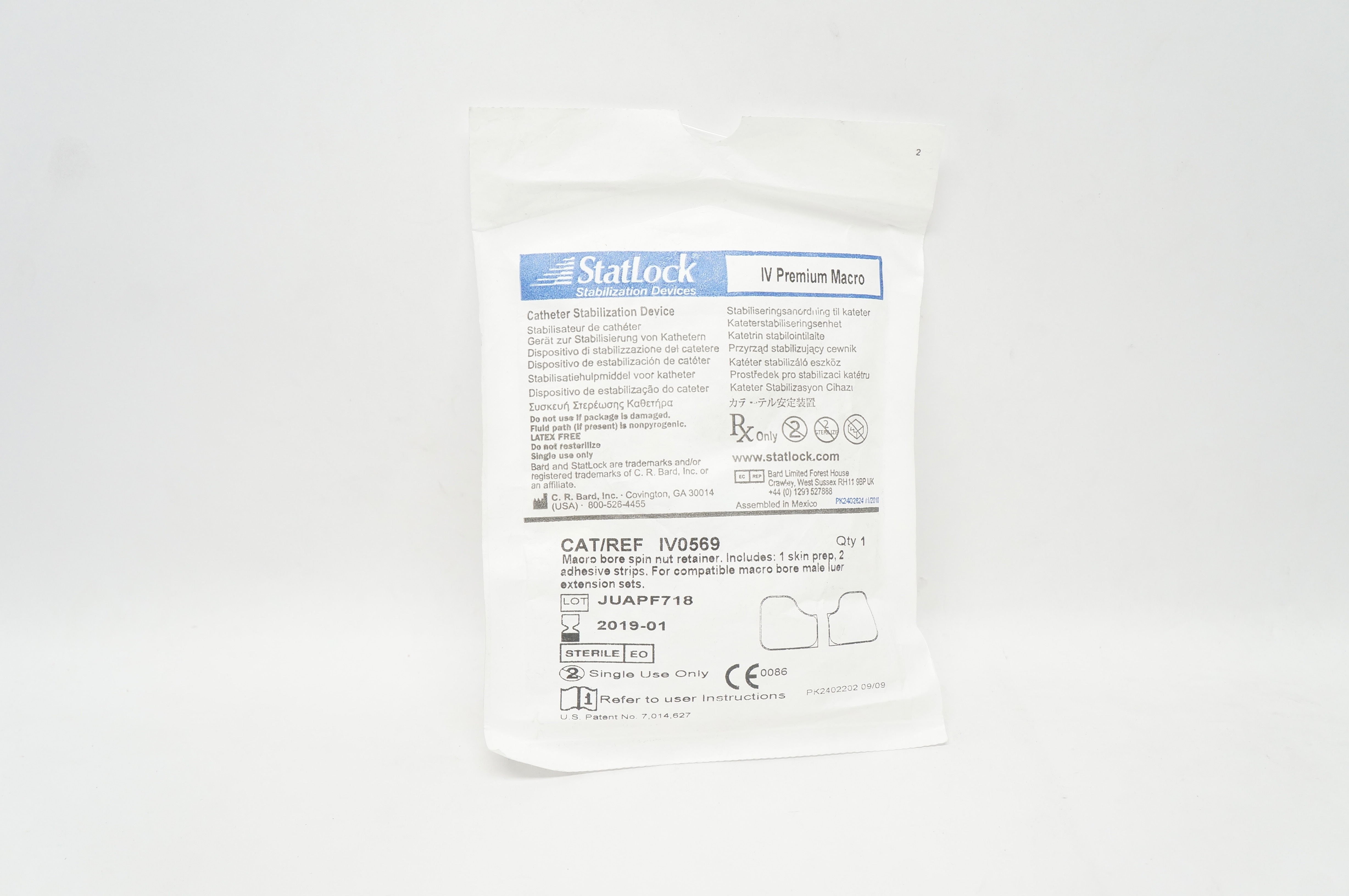 Bard IV0569 StatLock Cath.Stabilization Device IV Premium Macro (x)