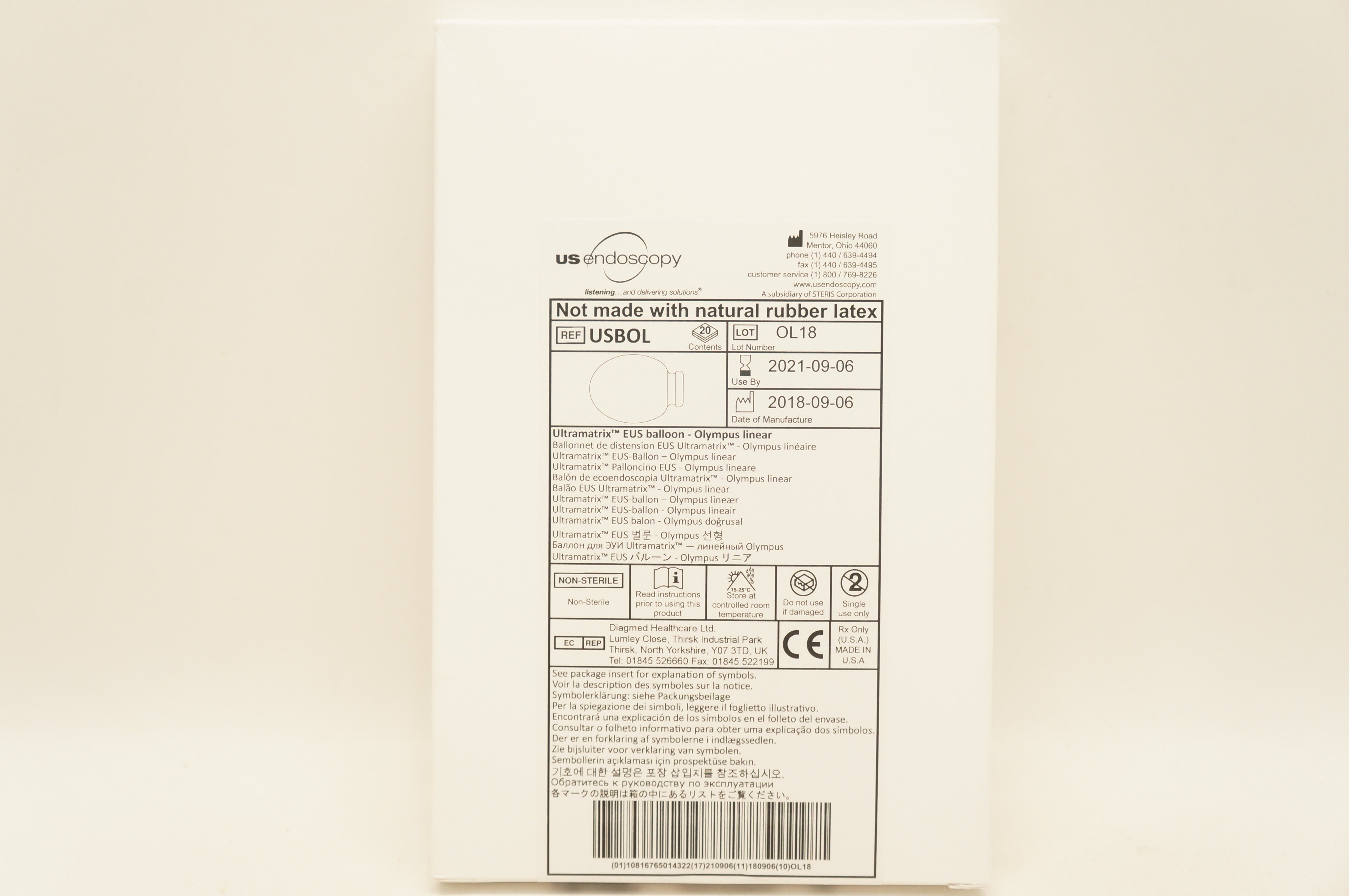 US Endoscopy USBOL Ultramatrix EUS Balloon Olympus Linear - Box of 20 (x)