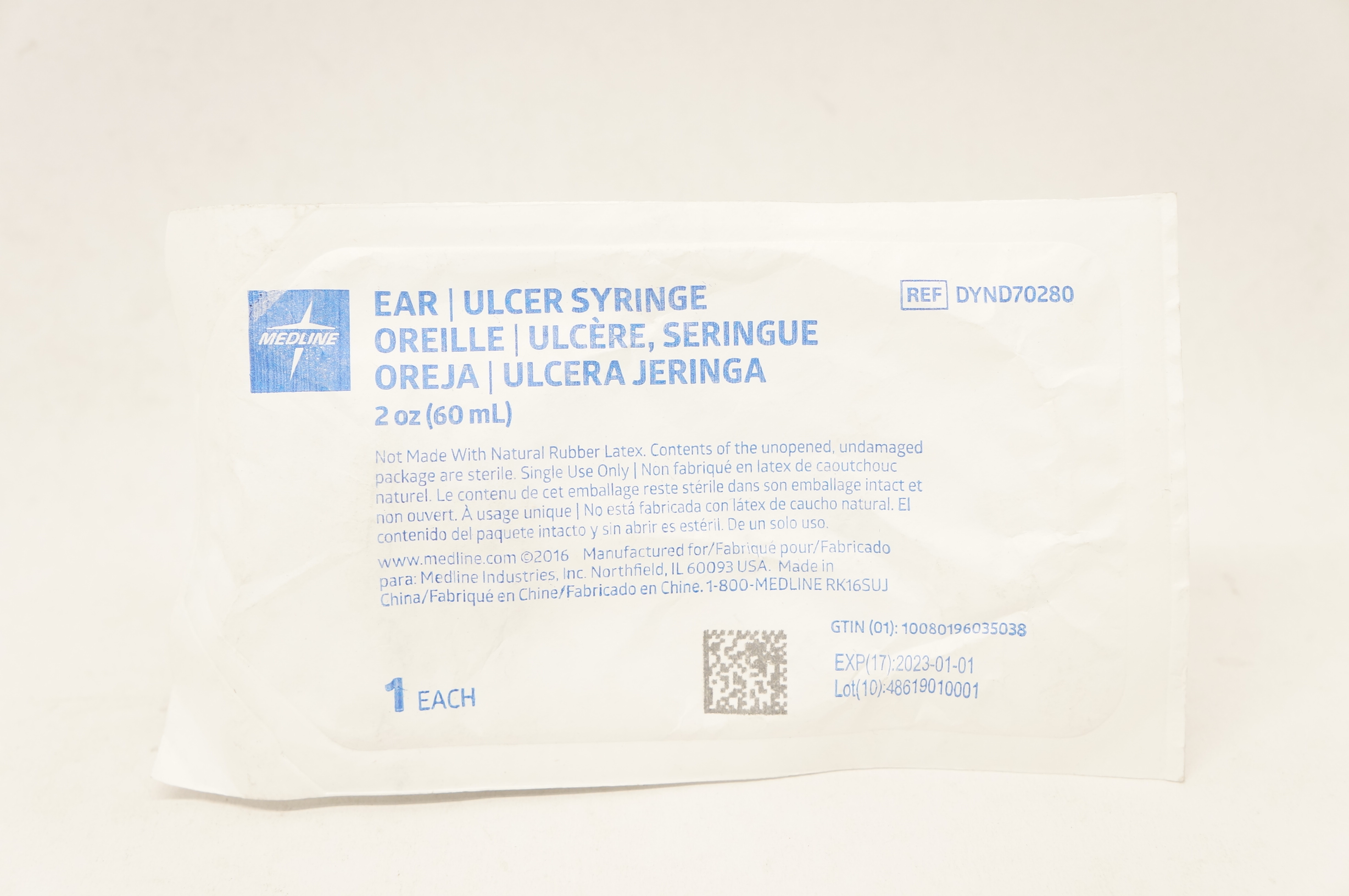 Medline DYND70280 Ear / Ulcer Syringe 2oz. (x)