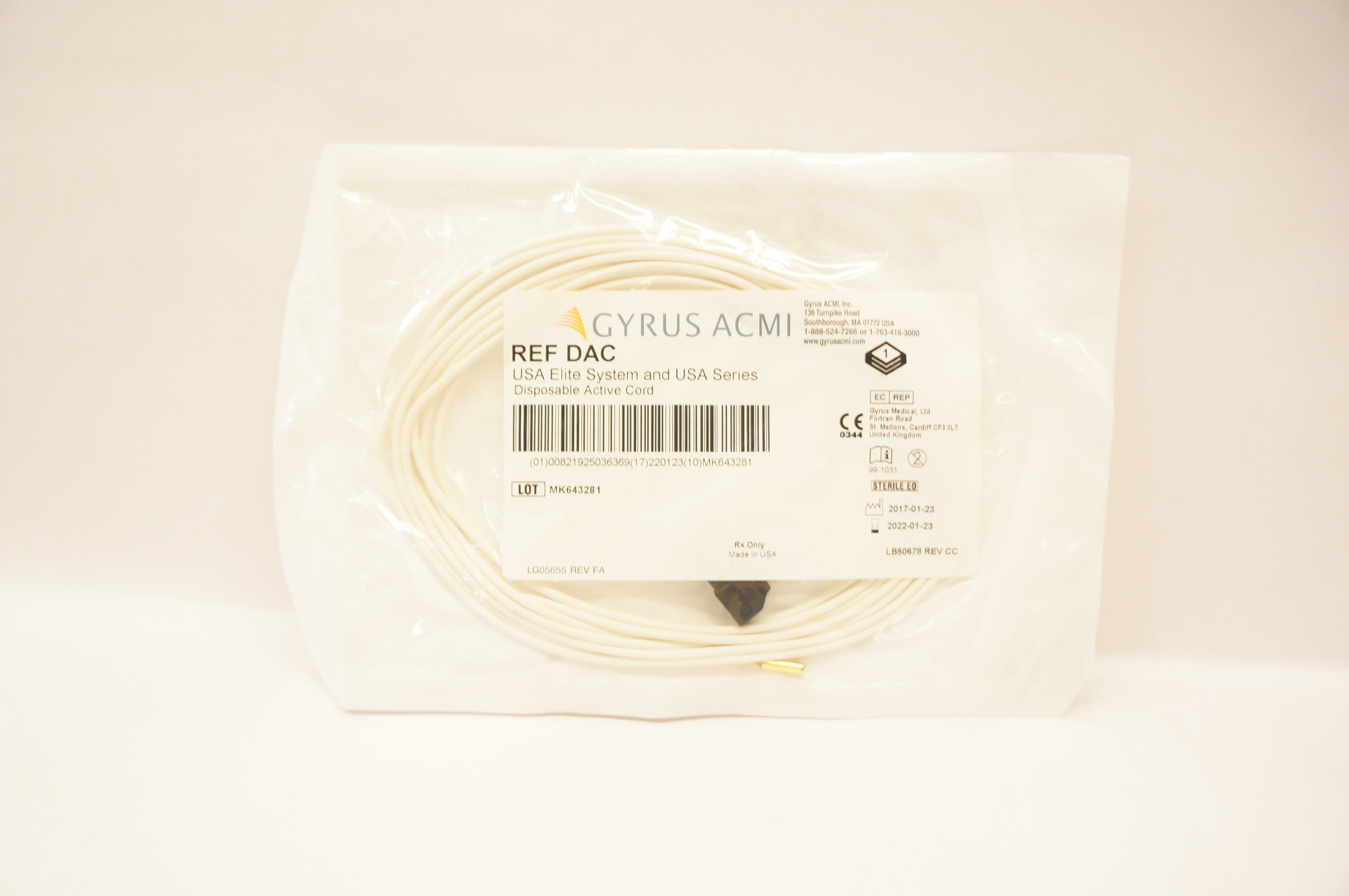 Gyrus ACMI DAC USA Elite System and USA Series Disposable Active Cord (x)