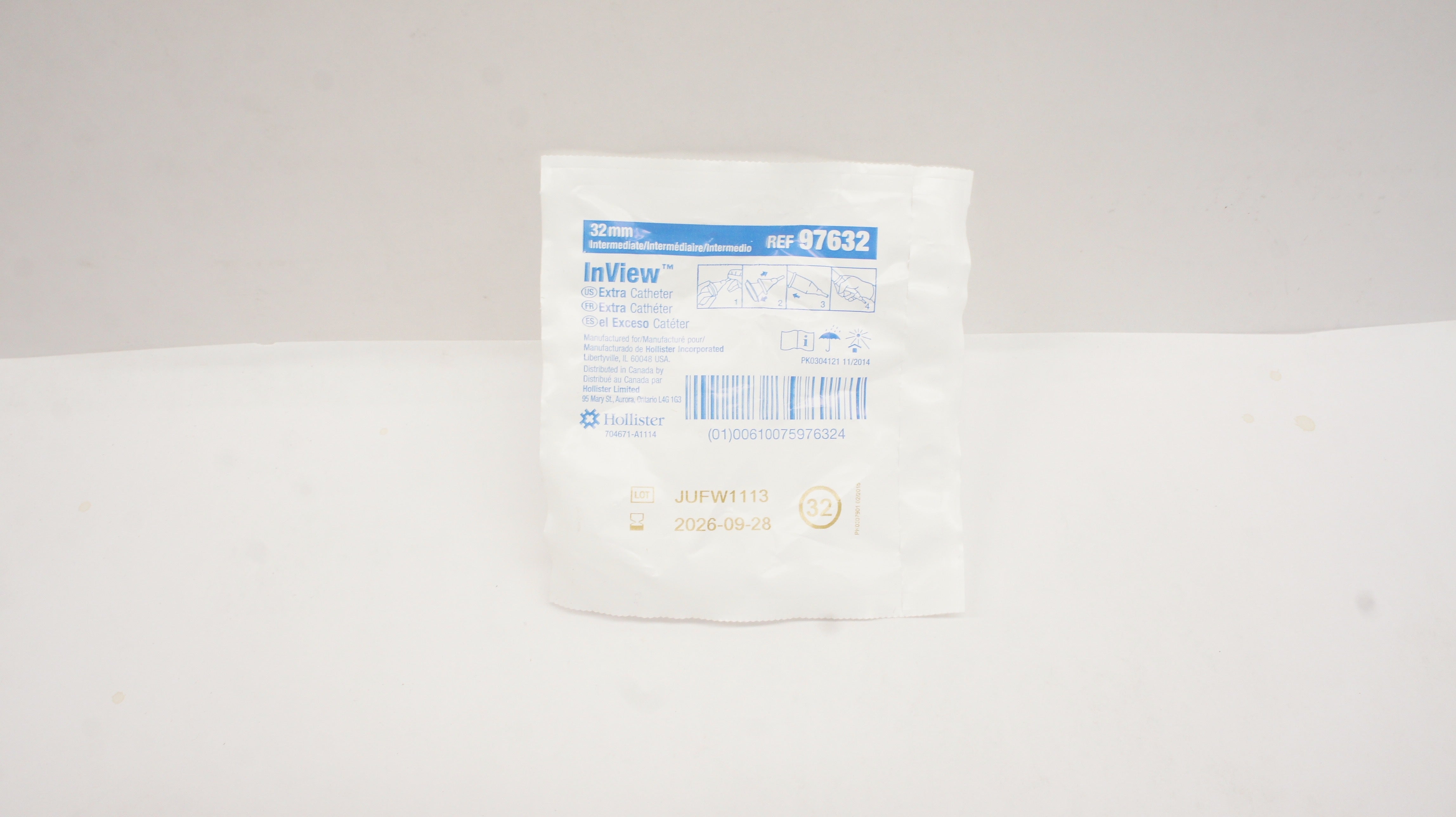 Hollister 97632 InView Extra Silicone Self-Adhesive Cath. 32mm