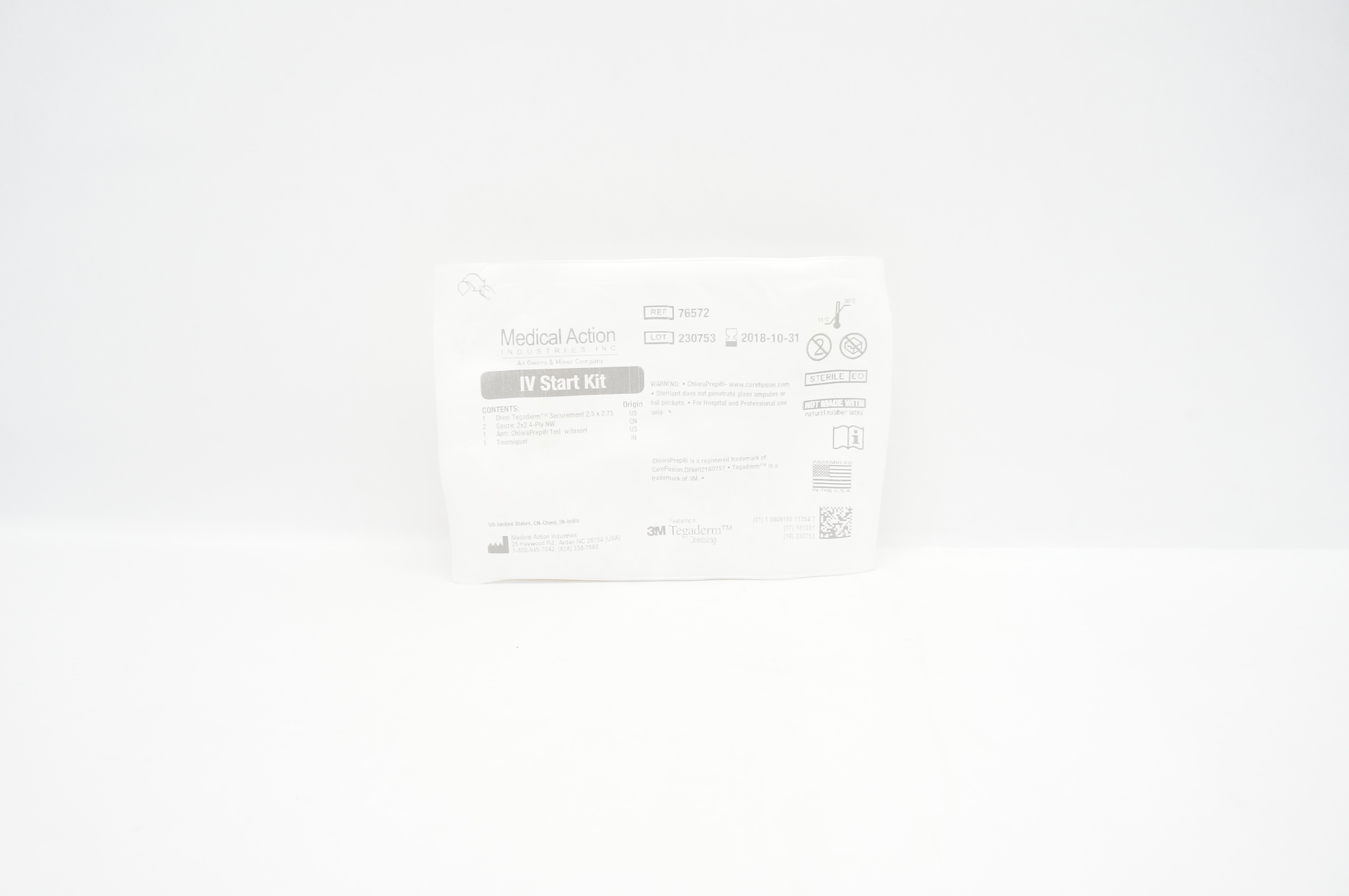 Medical Action Industries 76572 Featuring 3M Tegaderm Dressing IV Start