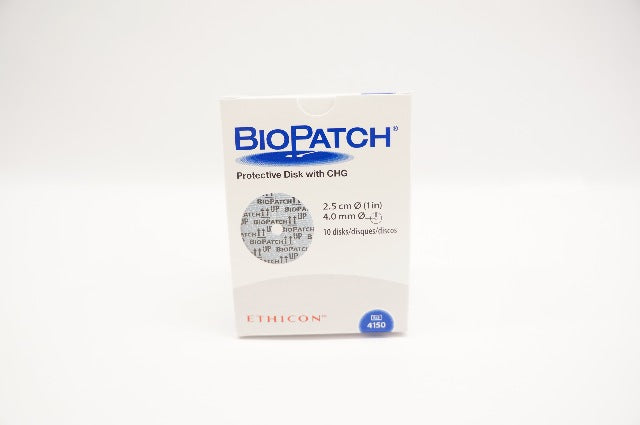 BioPatch 4150 Ethicon Protective Disk with CHG 1inch x 4.0mm - Box of 10