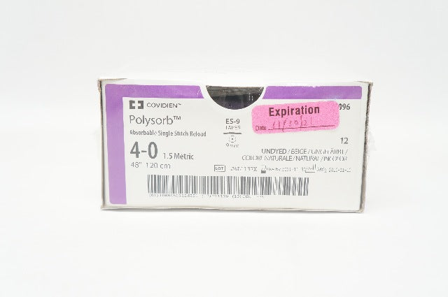 Covidien 170096 4-0 Polysorb Stitch Reload ES-9 Taper 9mm 48inch (x) - Box of 12