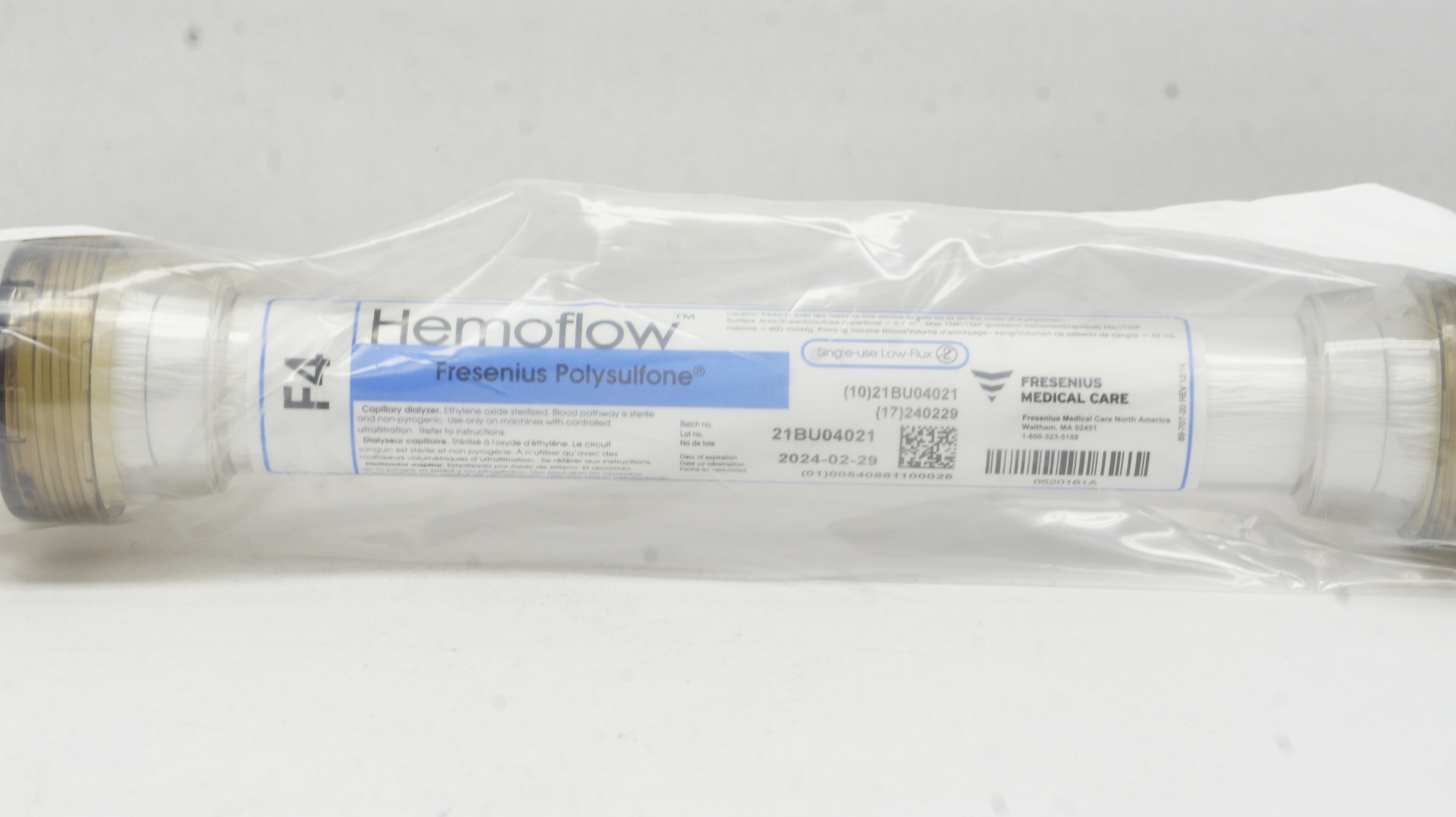 Fresenius Medical Care 21BU04021 F4 Hemoflow Polysulfone